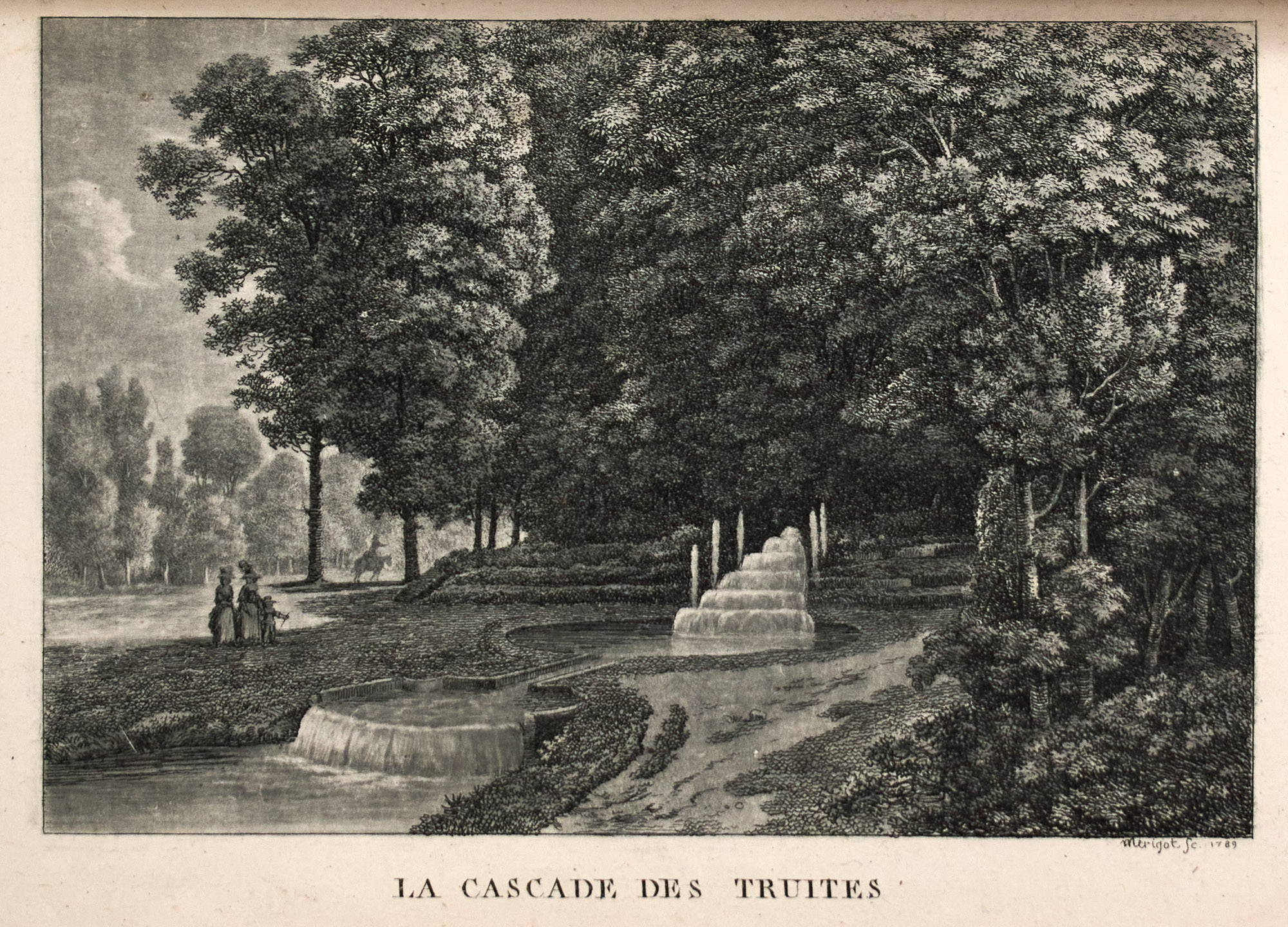 Lot image - [GARDENS]  [GIRARDIN, RENÉ DE]; illustrated by MÉRIOT. Promenades ou Itinéraire des Jardins de Chantilly...