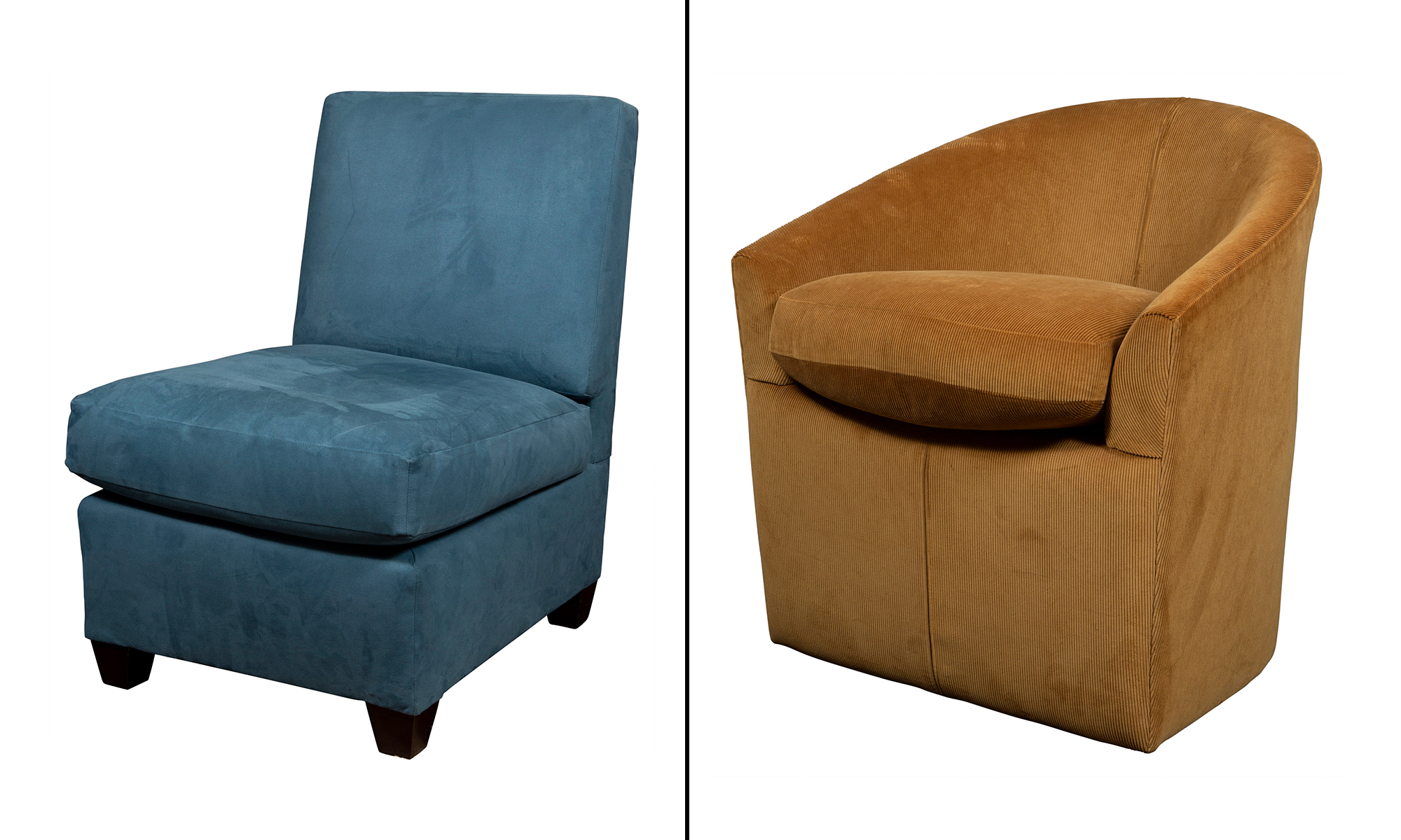 Lot image - Corduroy Upholstered Club Chair