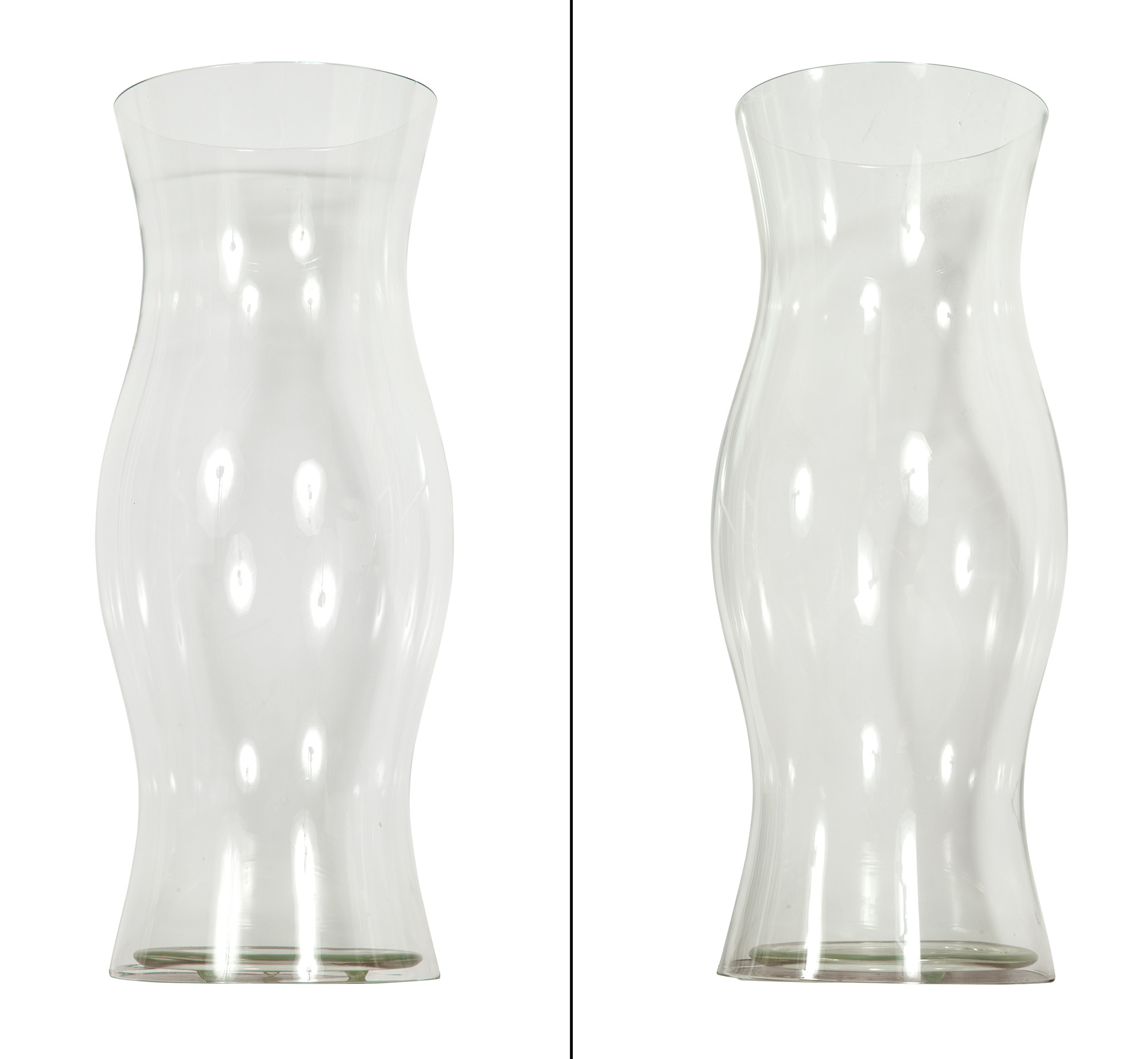 Lot image - Pair of Glass Hurricane Shades