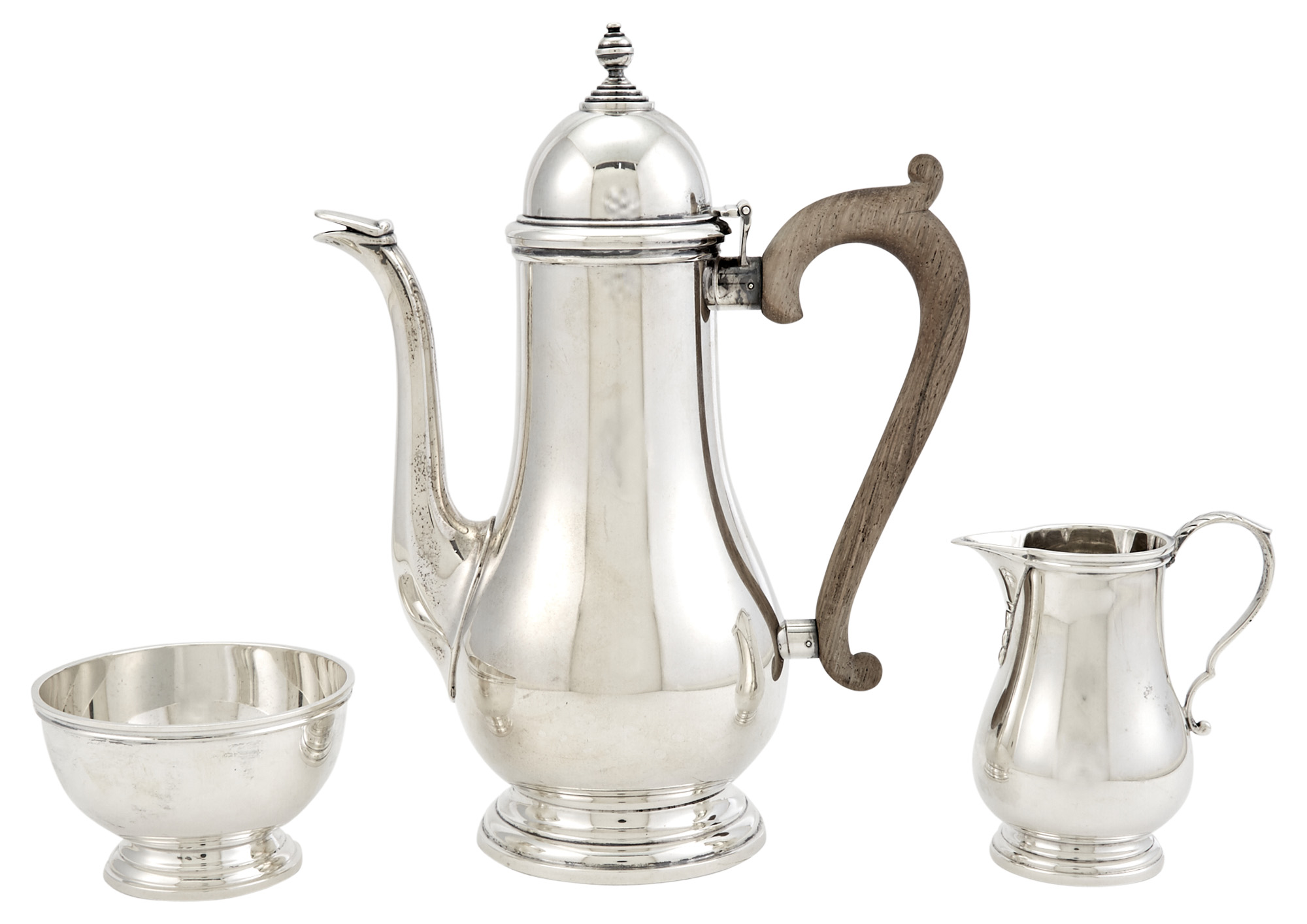 Lot image - Gorham Sterling Silver Georgian Style Demitasse Coffee Service