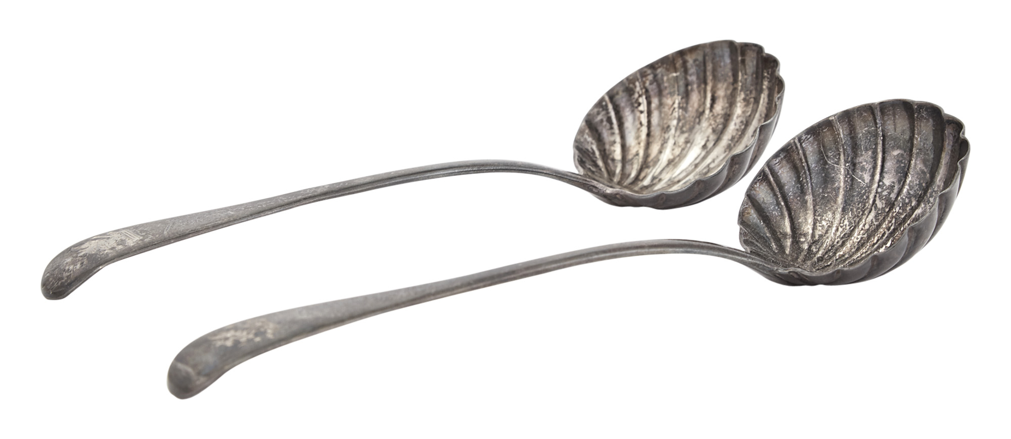 Lot image - Pair of George III Sterling Silver Sauce Ladles