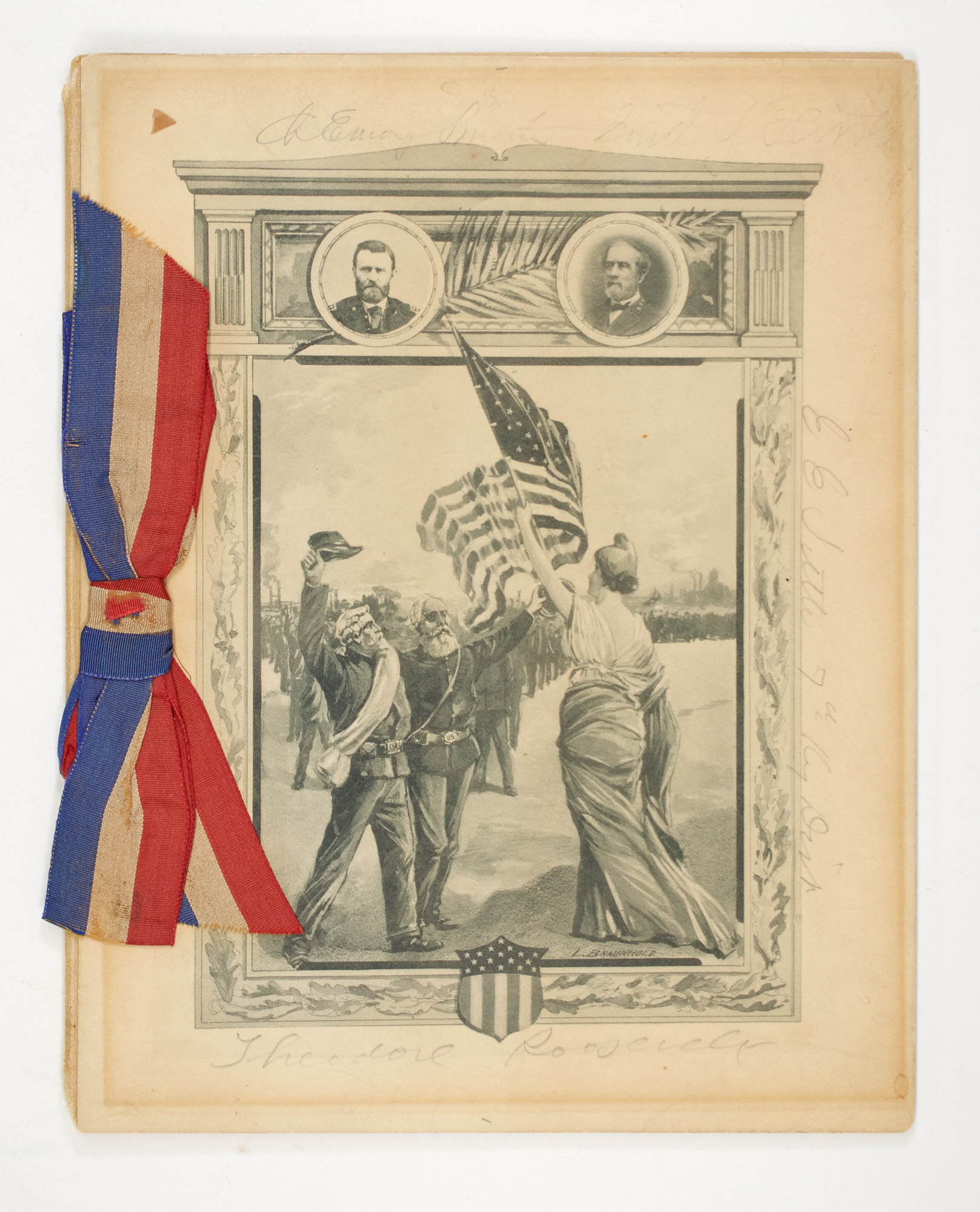 Lot image - [ROOSEVELT, THEODORE]  Banquet of the Hamilton Club of Chicago on the Thirty Fourth Anniversary of Appomattox Day The First Day of Peace Monday, April the tenth, eighteen hundred and ninety nine. The Auditorium.