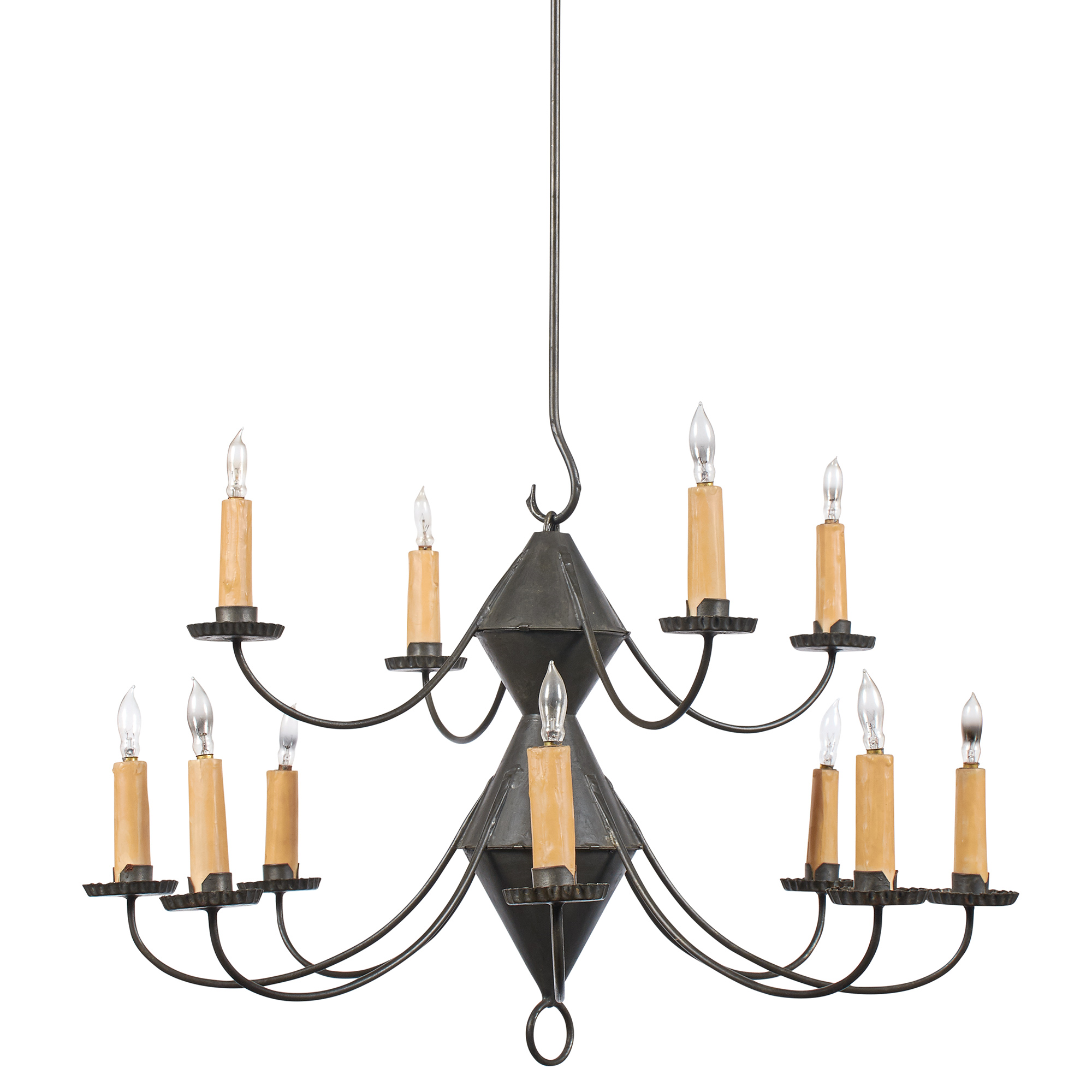 Lot image - Tôle Twelve-Light Chandelier