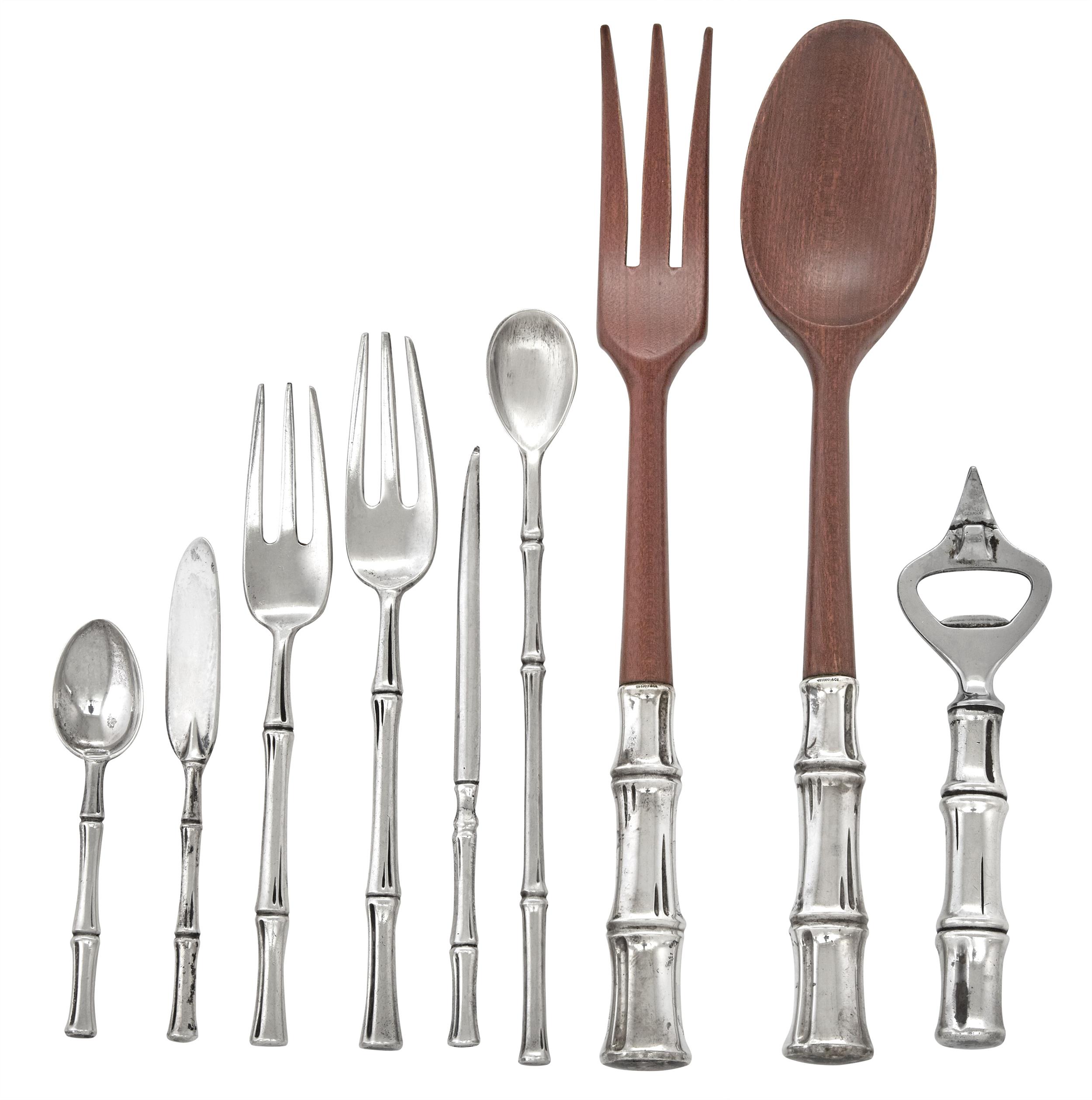 Lot image - Group of Tiffany & Co. Sterling Silver Bamboo