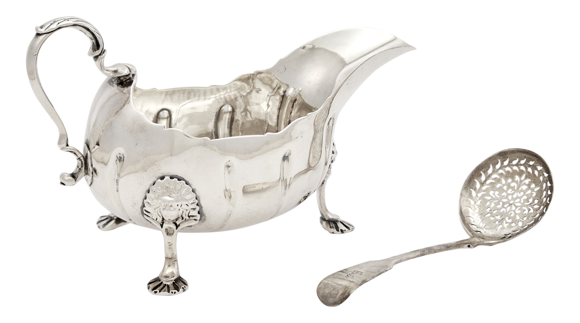 Lot image - George III Irish Sterling Silver Sauceboat