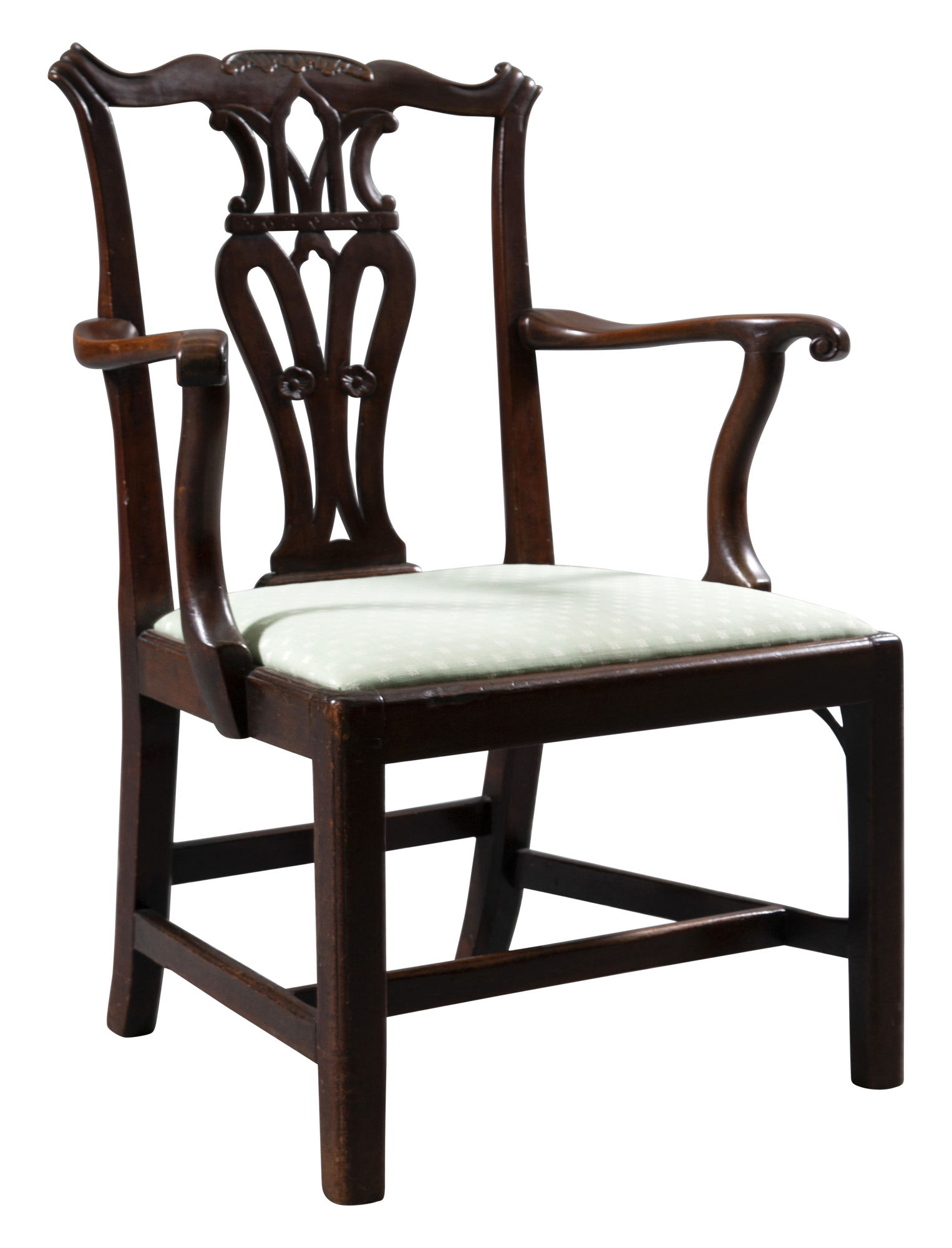 Lot image - George III Mahogany Open Armchair