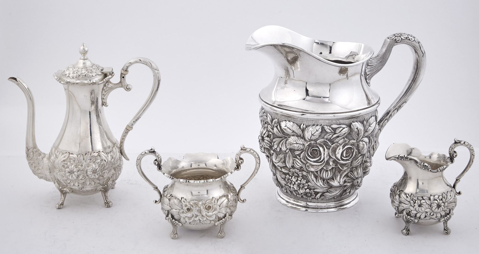 Lot image - Four Pieces of Stieff Sterling Silver Hollowware