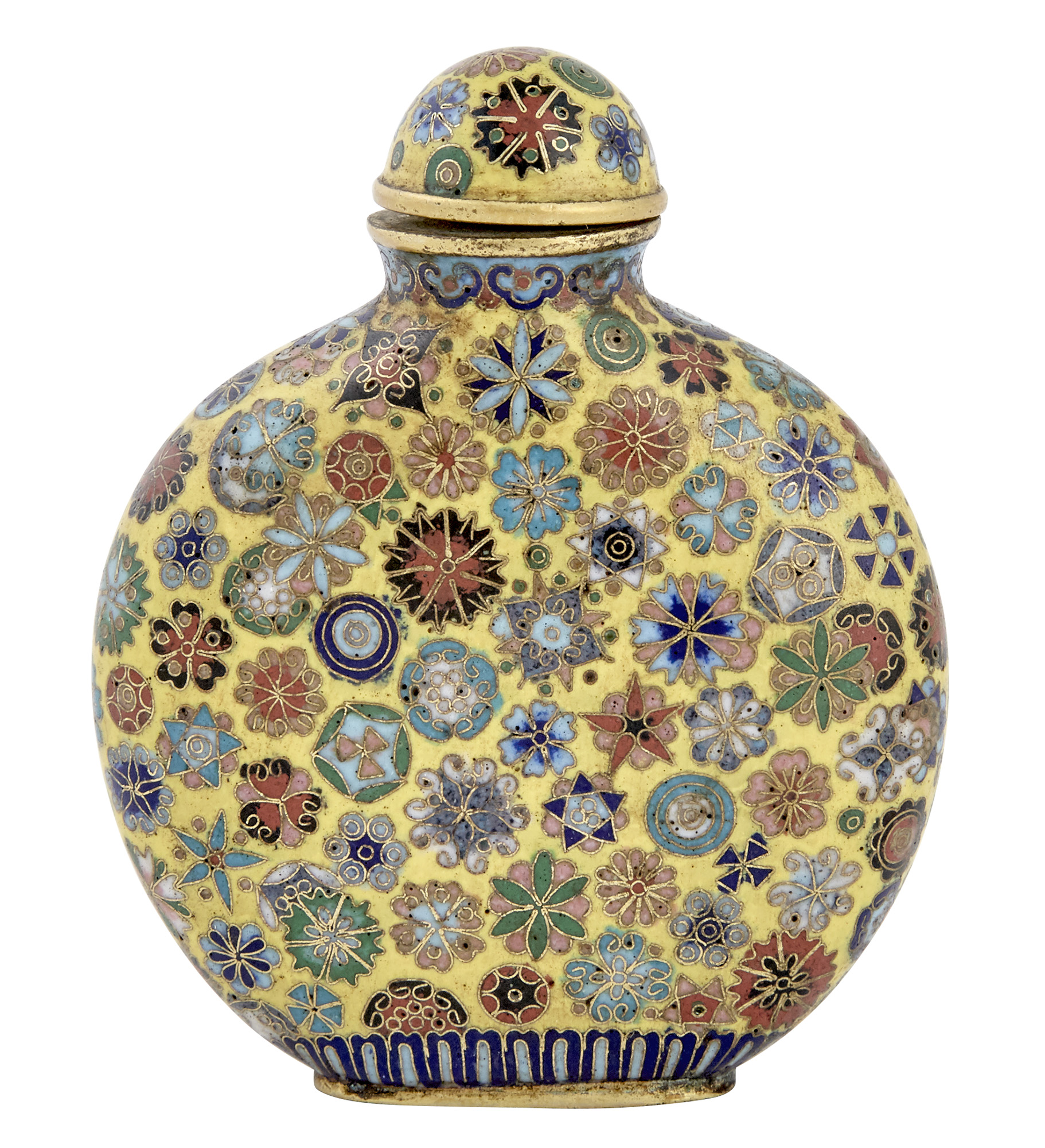 Lot image - Chinese Cloisonne Snuff Bottle