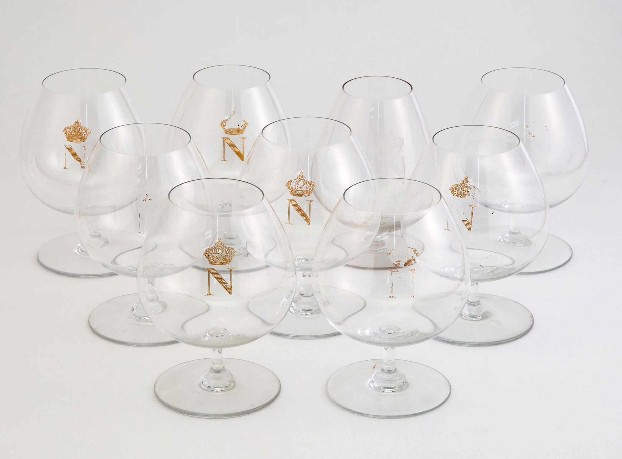 Lot image - Set of Eight Baccarat Glass Brandy Snifters