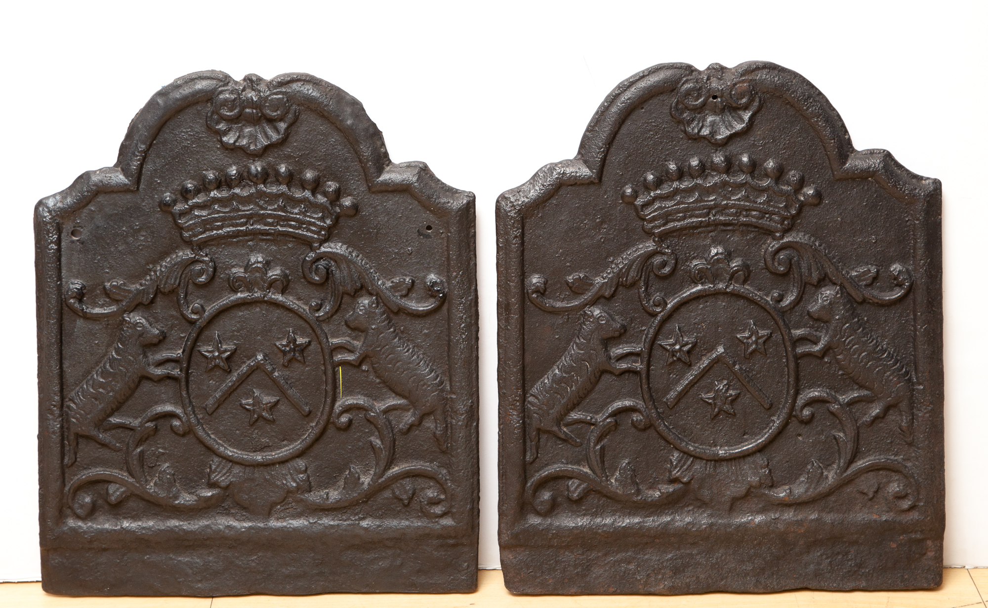 Lot image - Two Cast-Iron Firebacks