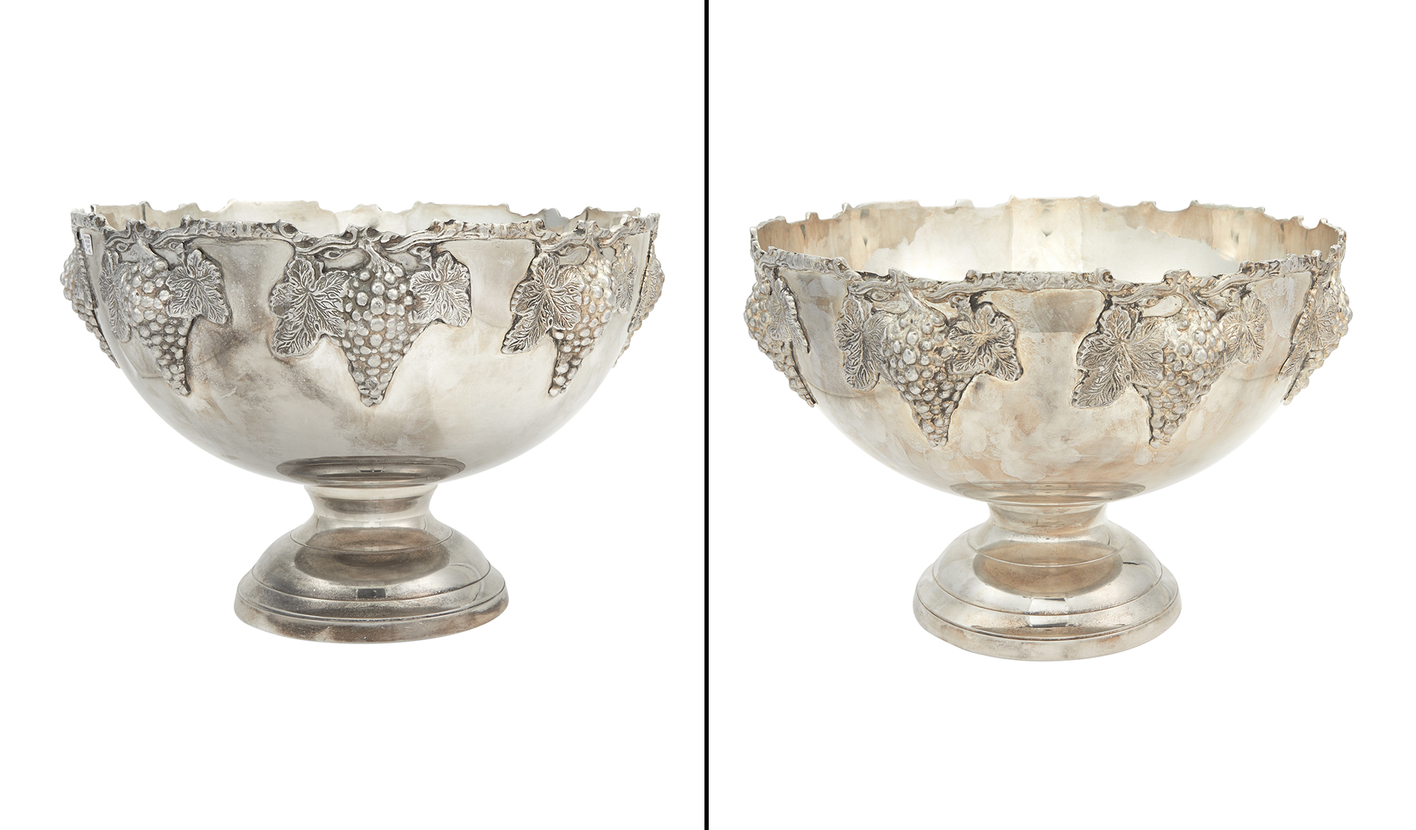 Lot image - Pair of American Silver-Plated Punch Bowls