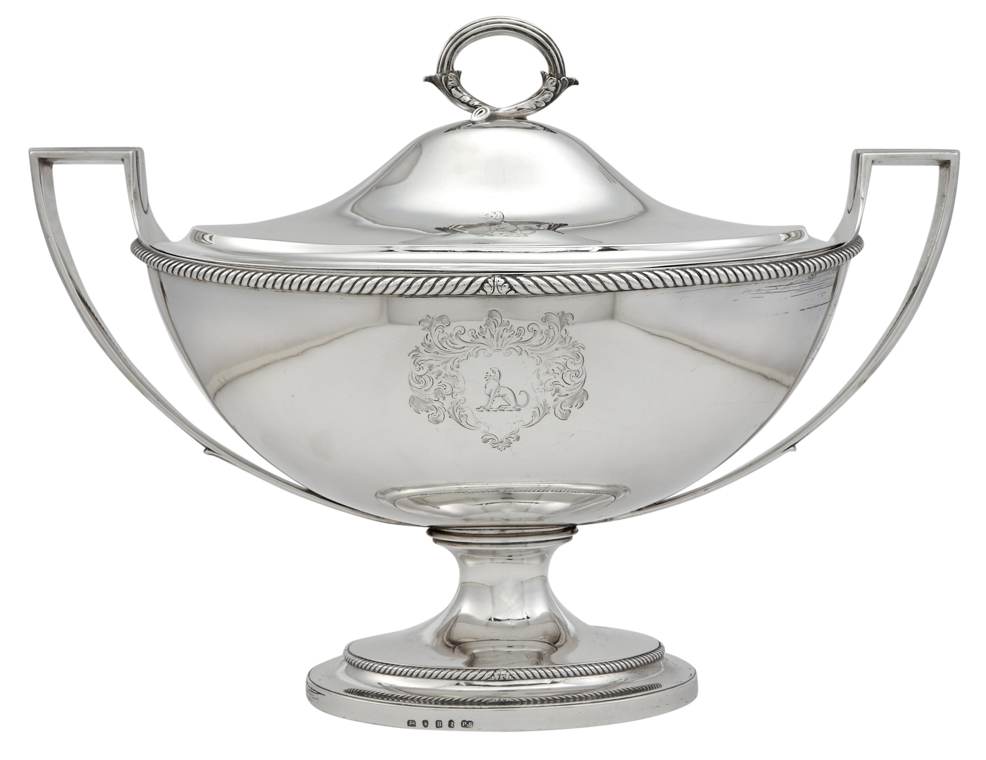 Lot image - George III Sterling Silver Covered Soup Tureen
