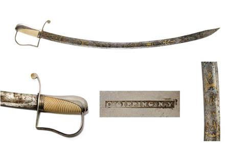 Lot image - Highly Desirable War of 1812 Era Silver-Hilted Mounted Officers Saber