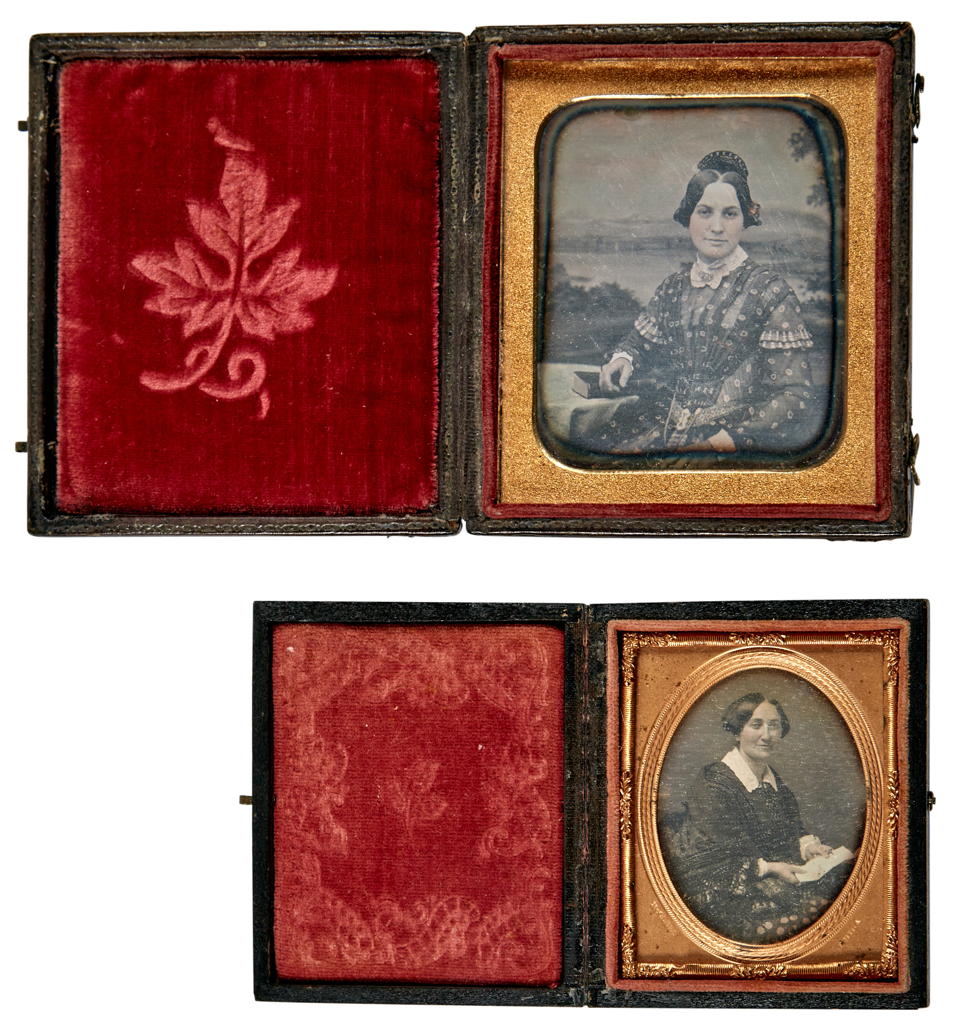 Lot image - [DAGUERREOTYPE-PORTRAIT]  Five daguerreotypes of woman.