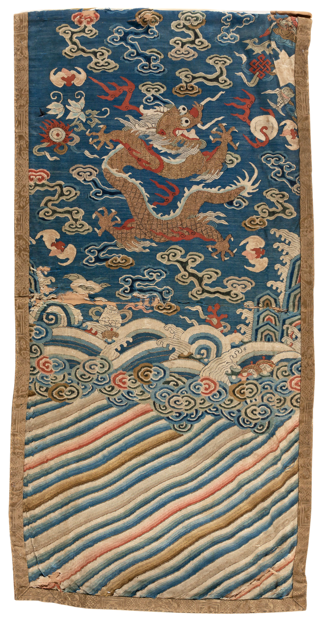 Lot image - A Chinese Kesi Silk Robe Fragment