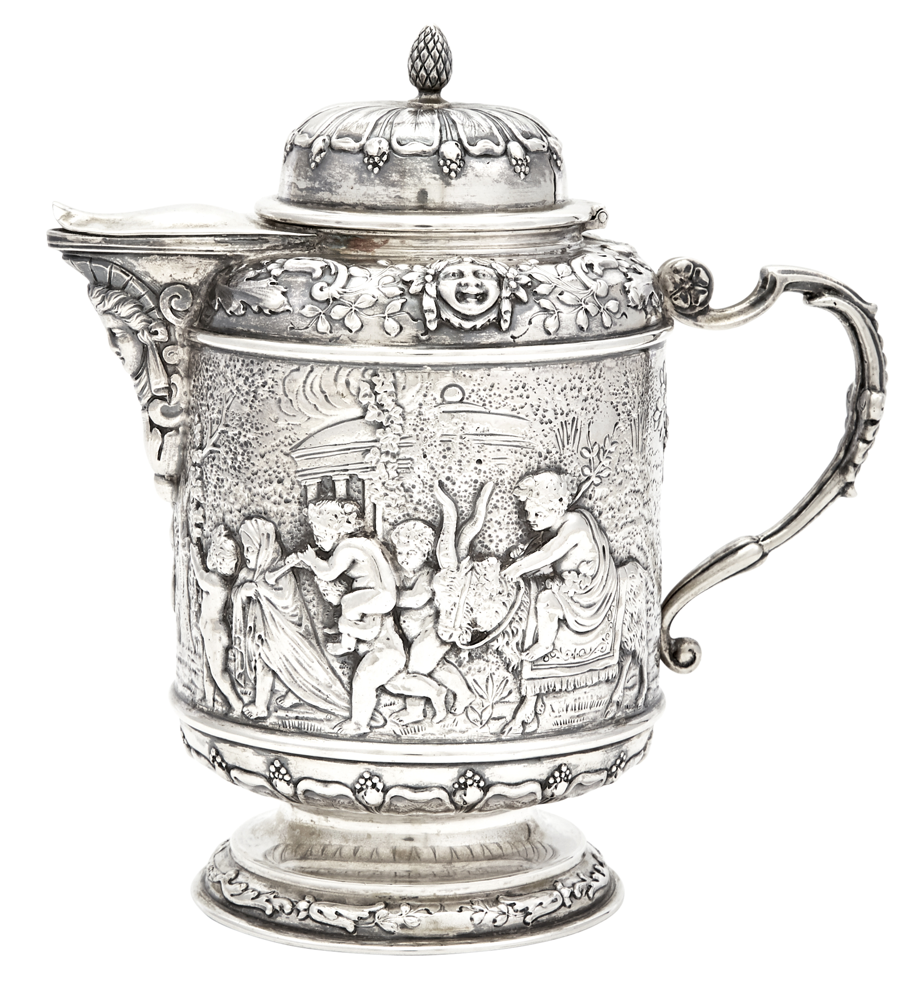 Lot image - German Silver Covered Ewer