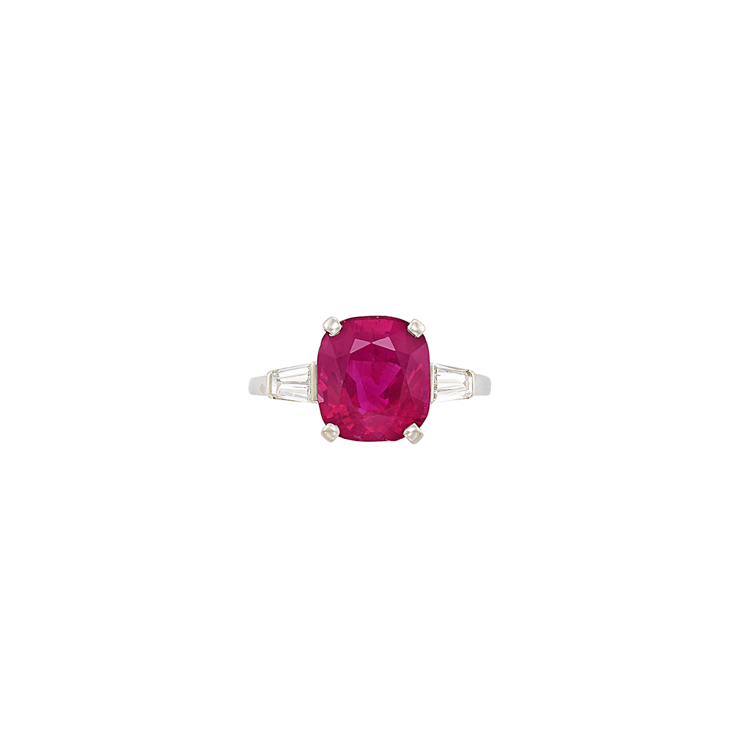Lot image - Platinum, Ruby and Diamond Ring, Raymond Yard