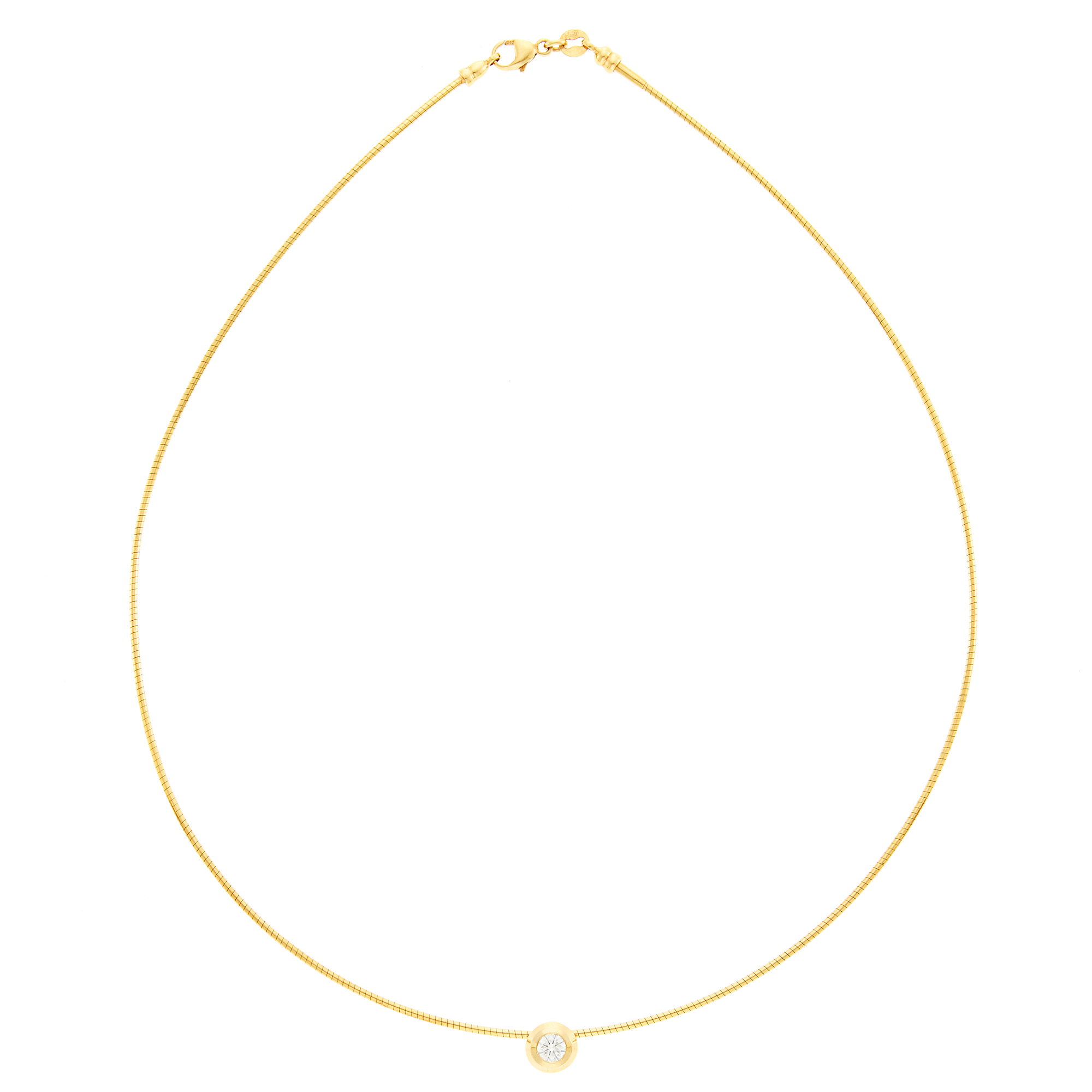 Lot image - Gold and Diamond Wire Necklace