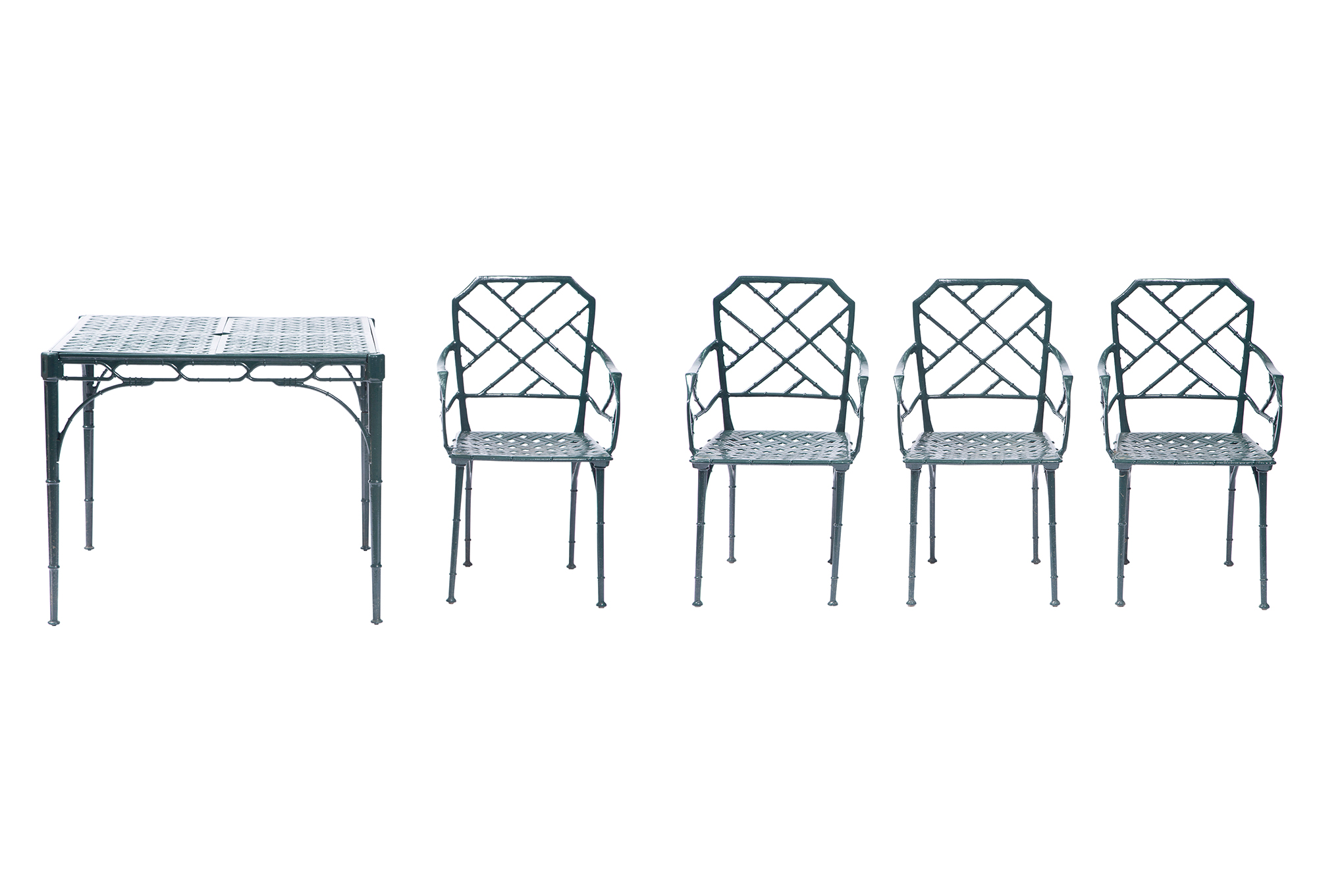 Lot image - Set of Brown Jordan Painted Metal Outdoor Furniture