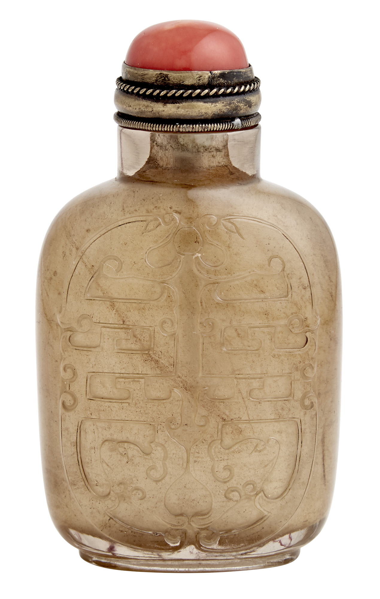 Lot image - Chinese Smokey Crystal Snuff Bottle