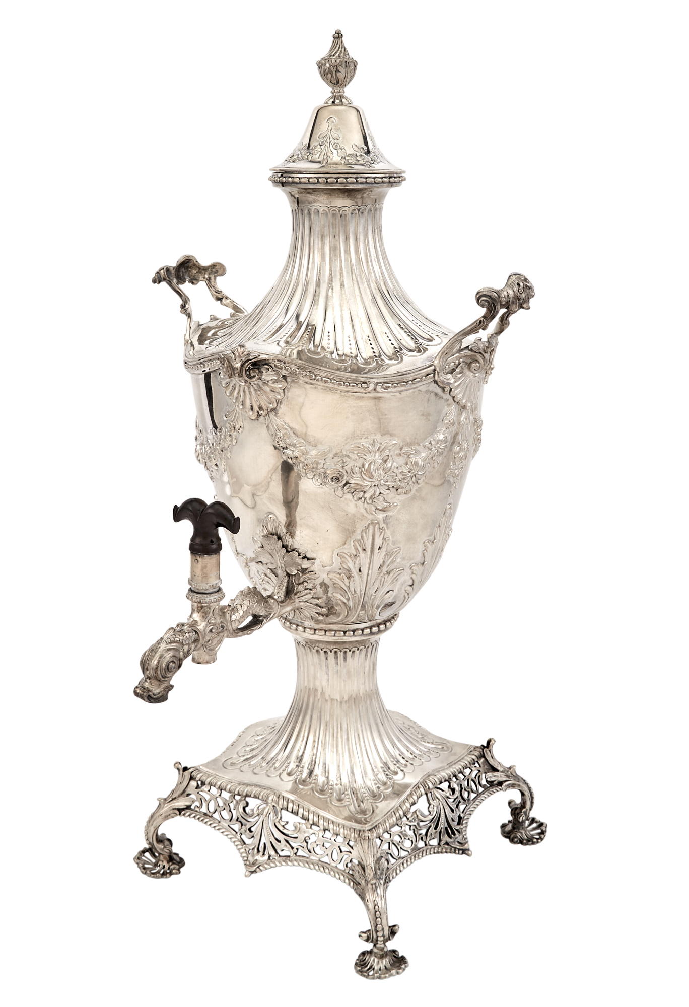 Lot image - George III Sterling Silver Tea Urn