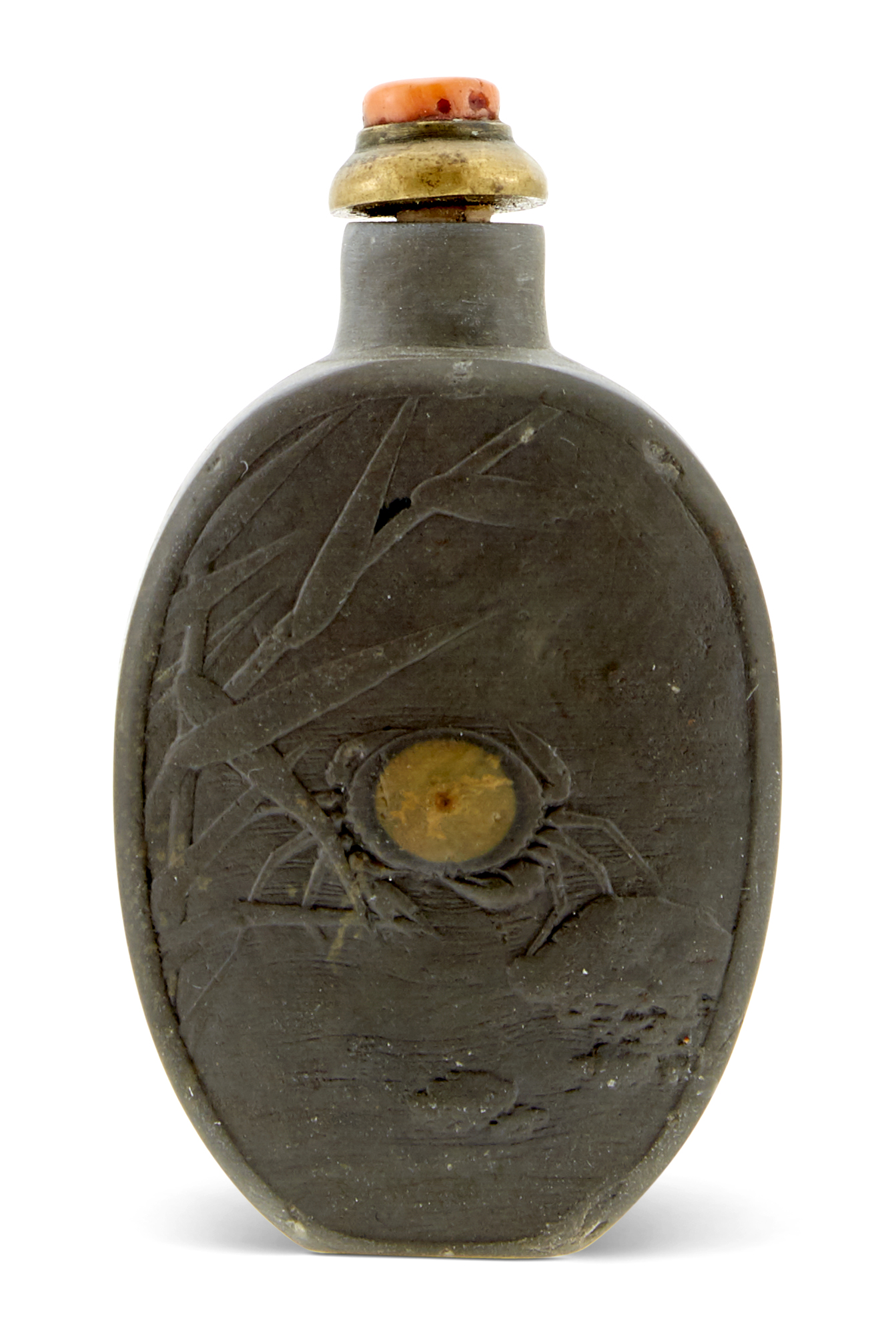 Lot image - A Chinese Duan Snuff Bottle