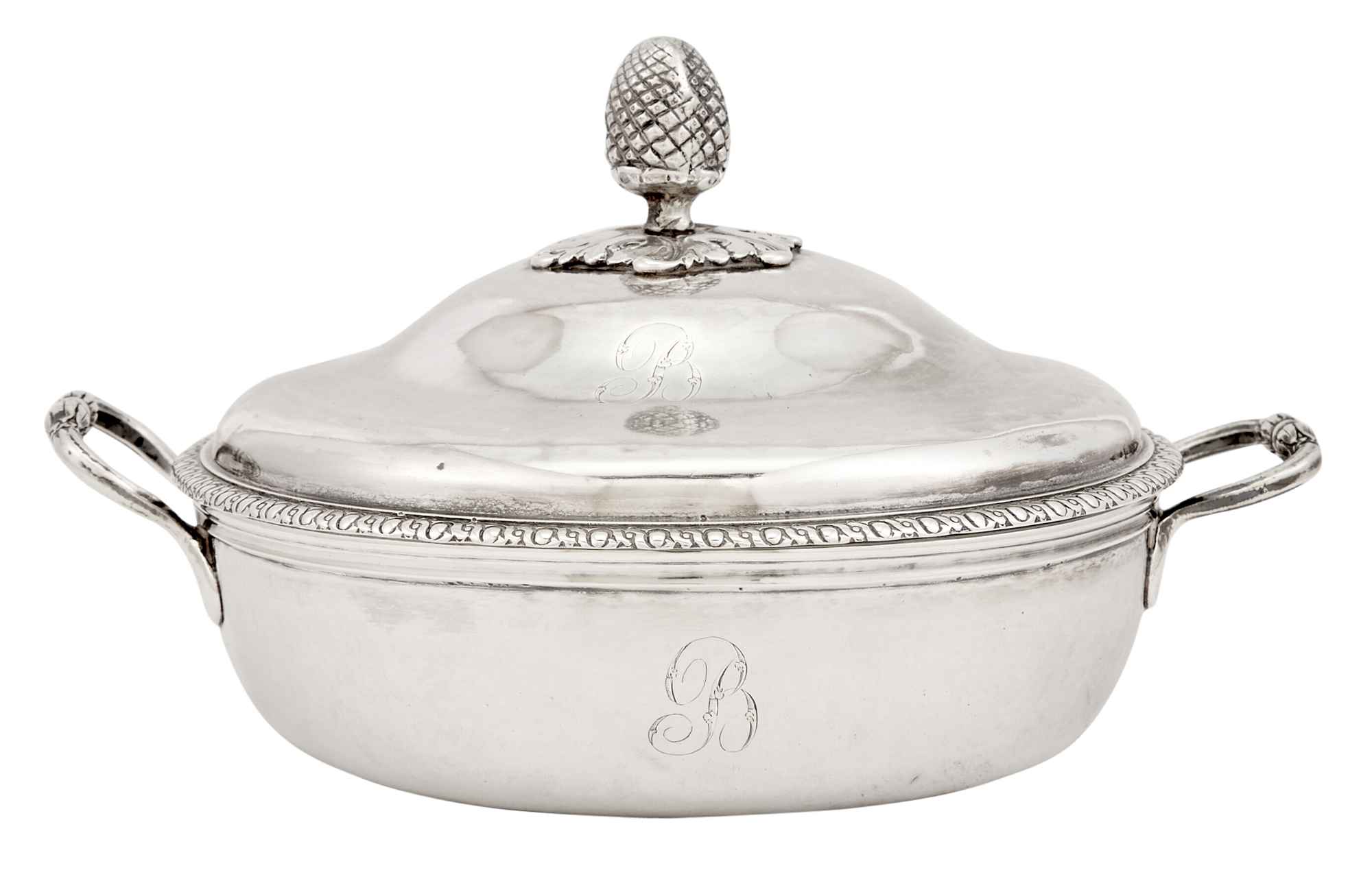 Lot image - French Louis XVI Silver Ecuelle and Cover