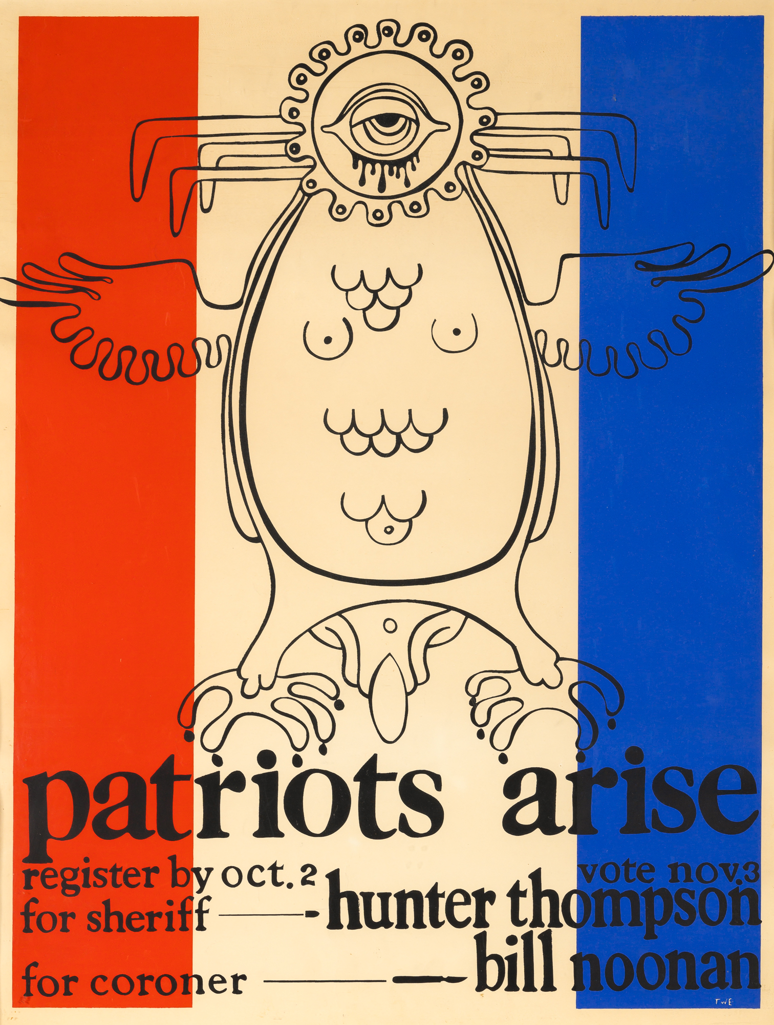 Lot image - THOMPSON, HUNTER S. and BENTON, THOMAS W.  Patriots Arise.