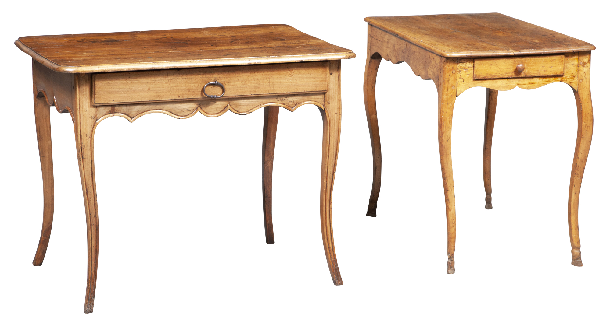 Lot image - Two Provincial Louis XV Beechwood Tables