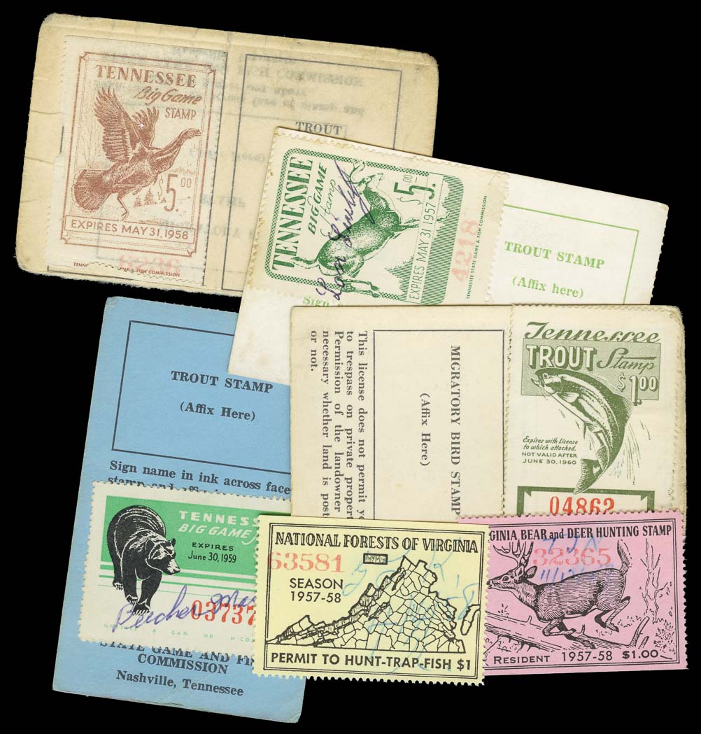 Lot image - United States Wildlife Stamps and Licenses
