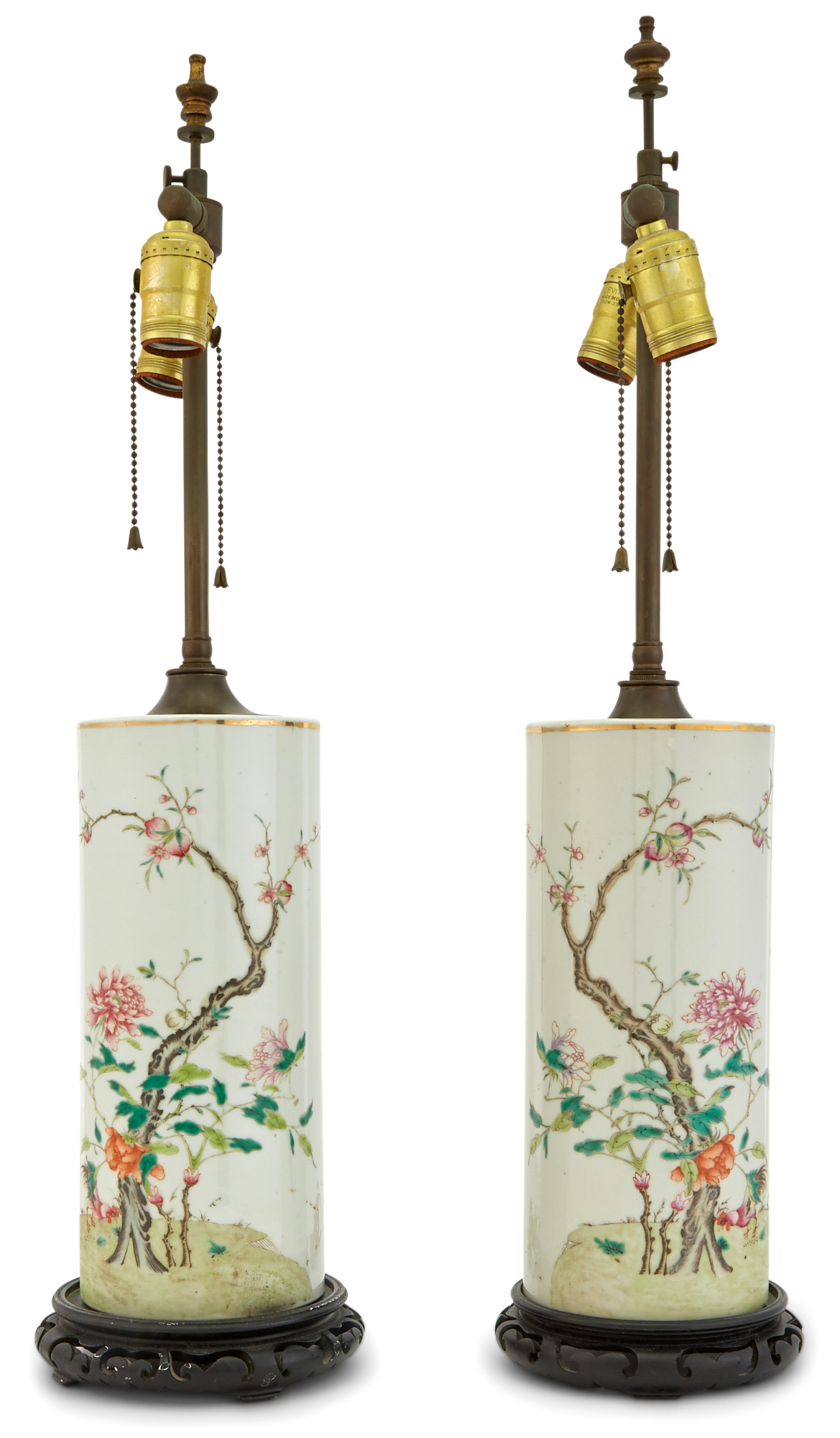 Lot image - Pair of Chinese Porcelain Lamps