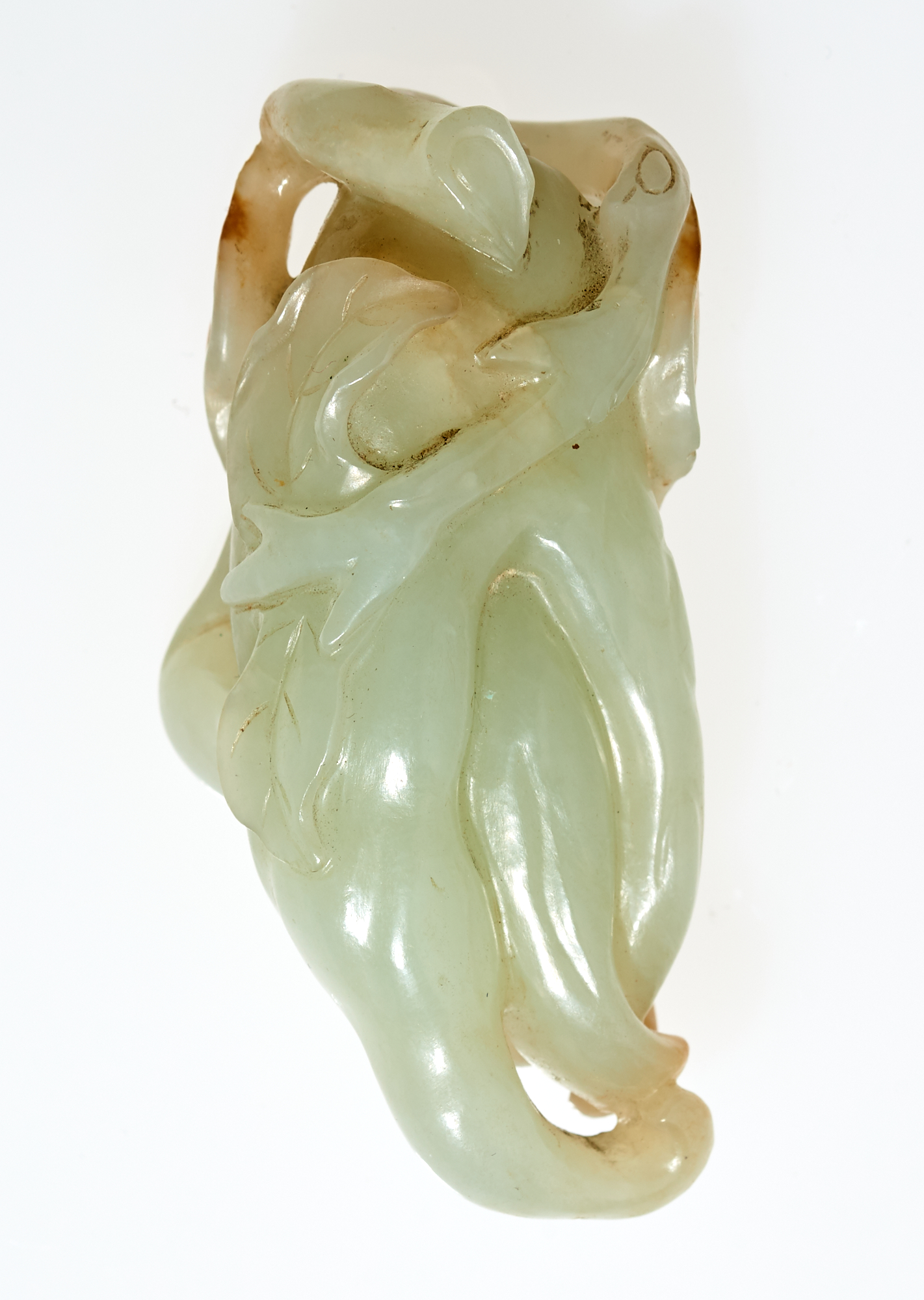 Lot image - A Chinese White Jade Citron Snuff Bottle