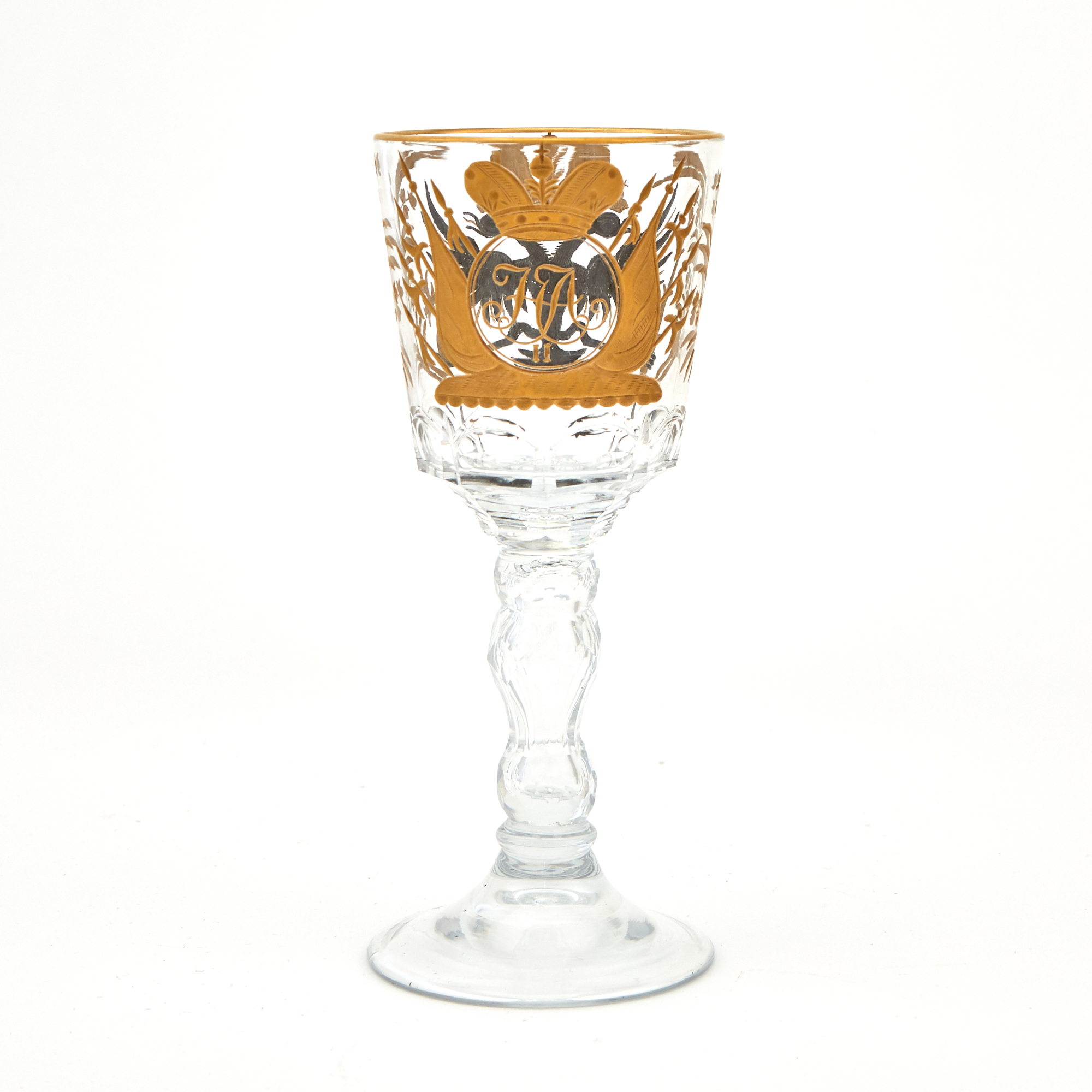 Lot image - Russian Glass Goblet from the Service for the Romanov Tercentenary