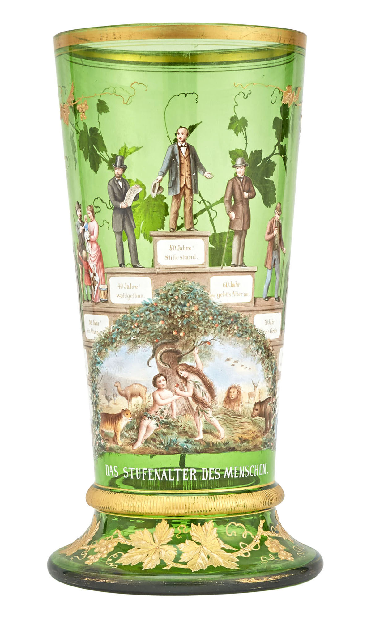 Lot image - German Enamel Steps of Life