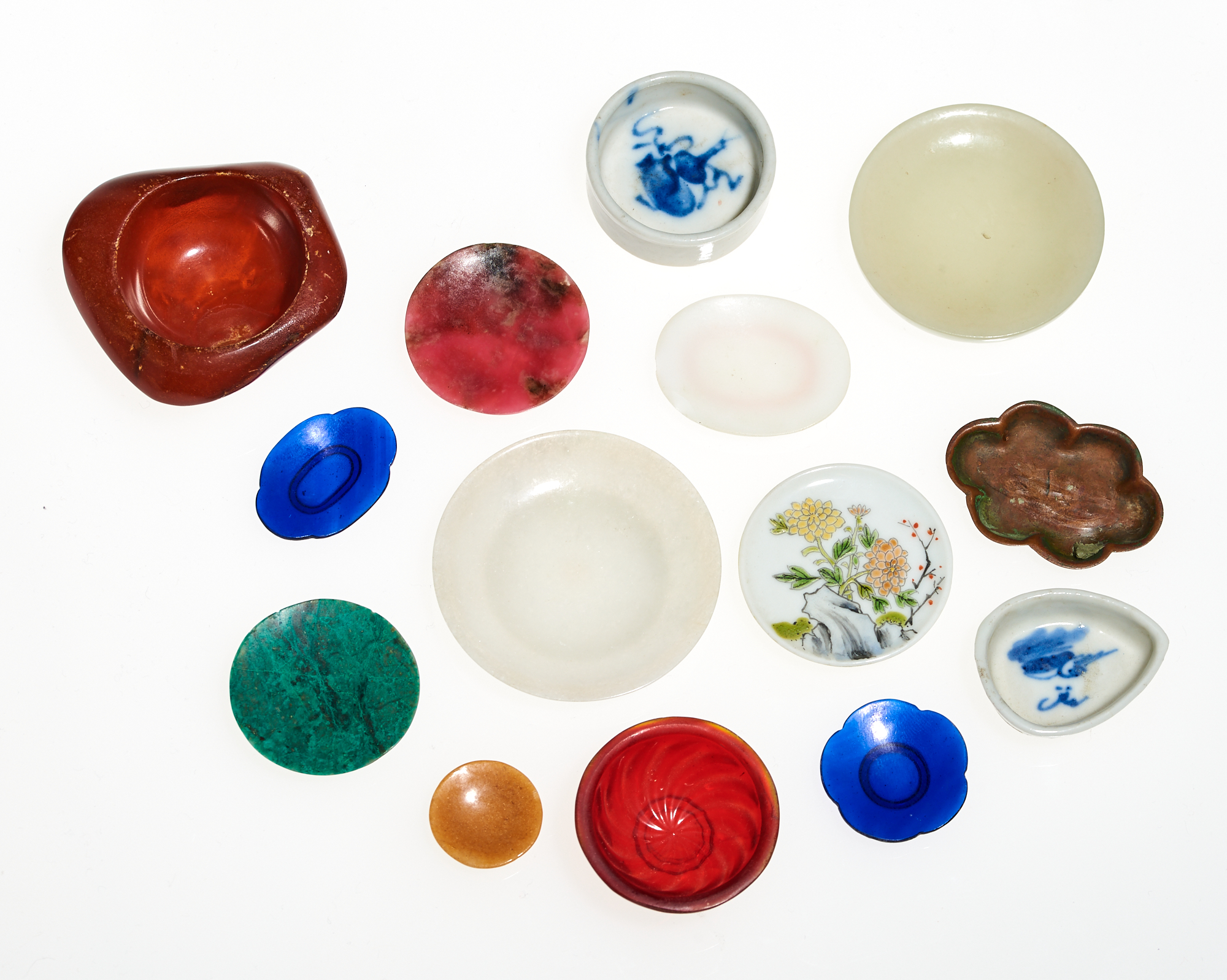 Lot image - A Group of Fourteen Chinese Snuff Dishes