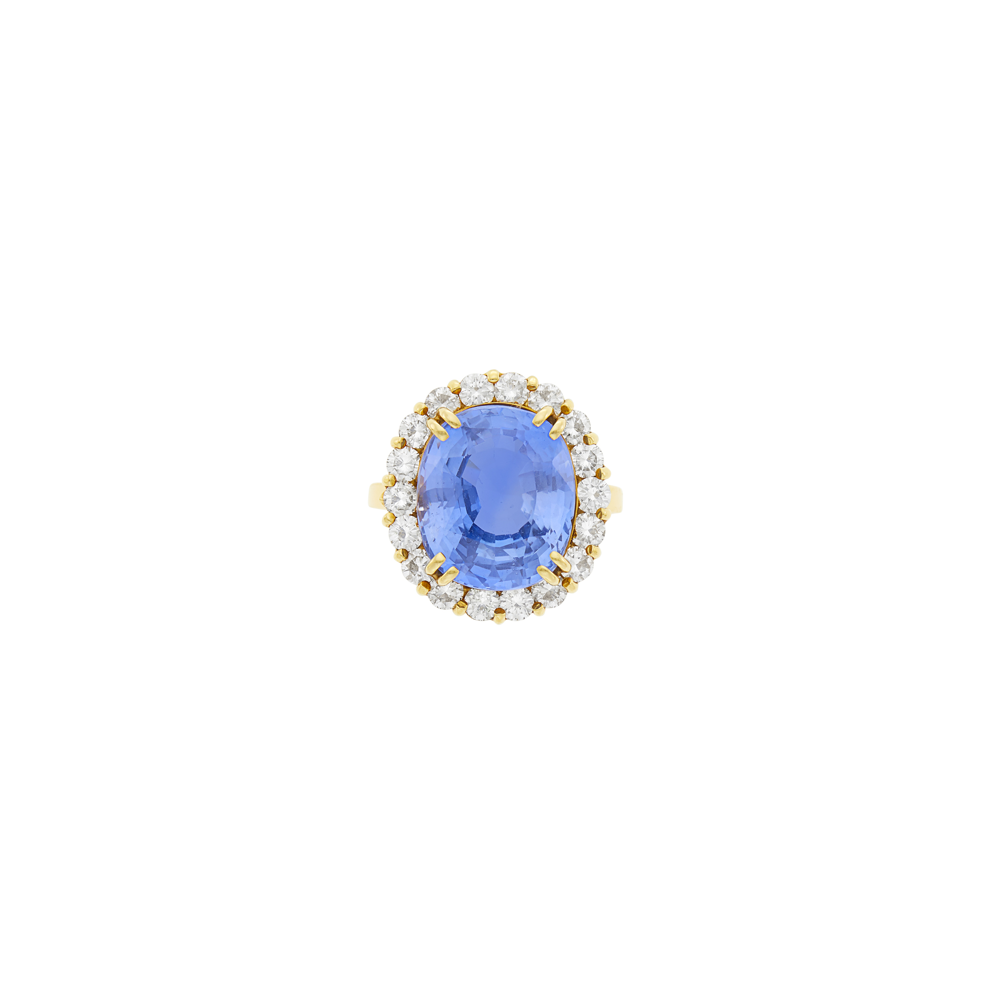 Lot image - Gold, Sapphire and Diamond Ring