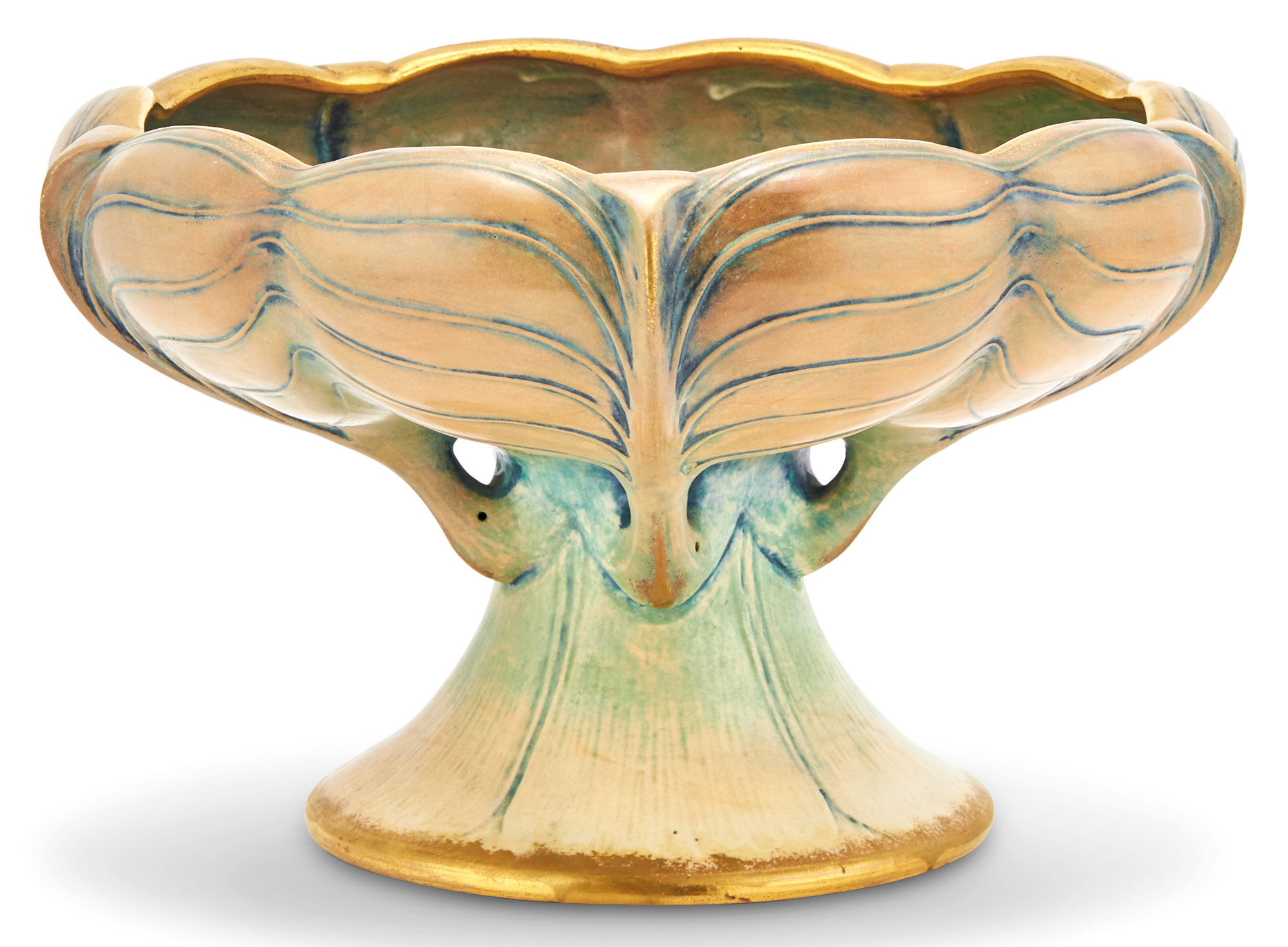 Lot image - Paul Dachsel Co. Art Nouveau Earthenware Centerpiece