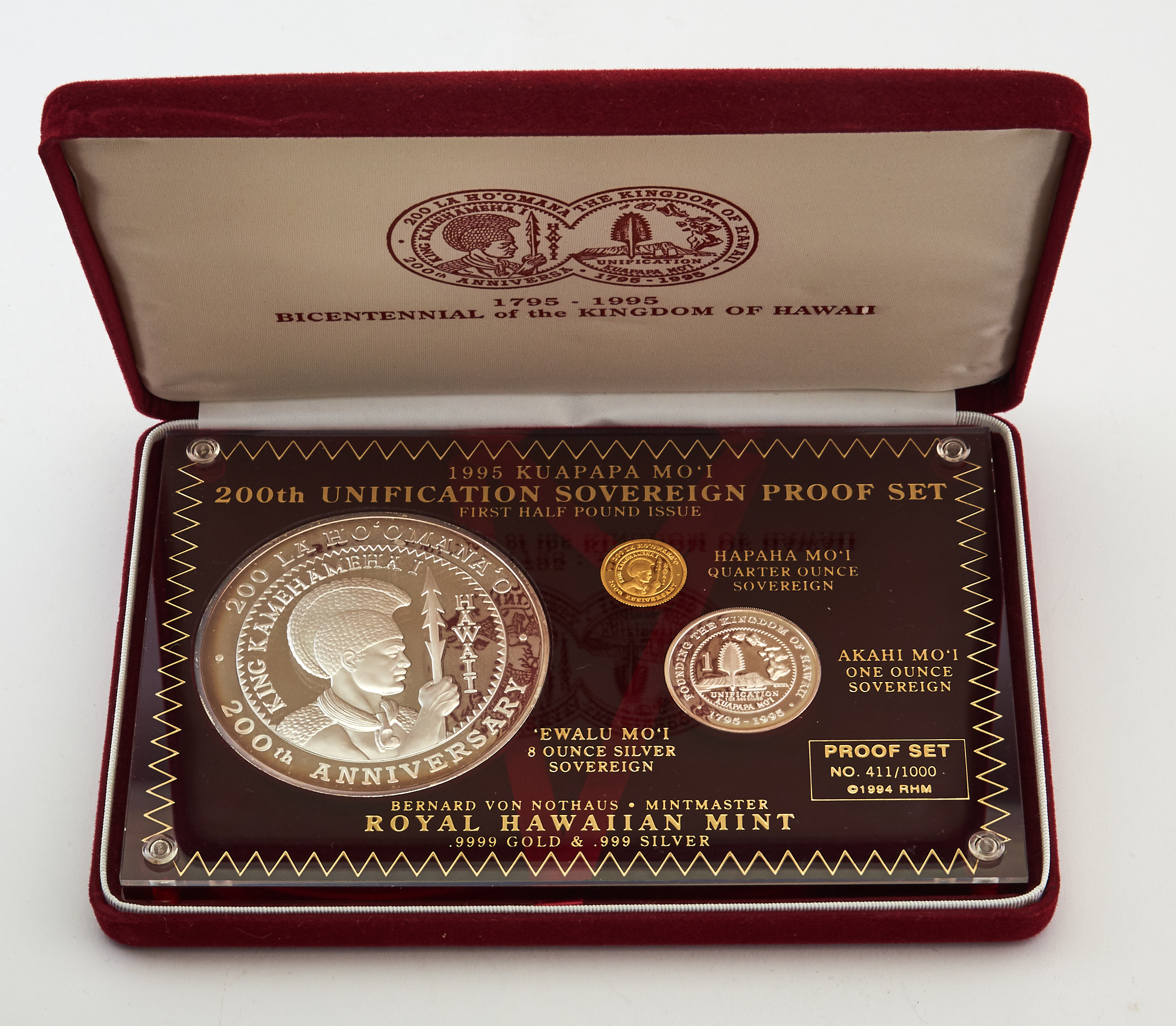 Lot image - Hawaiian Bicentennial Gold and Silver Proof Set