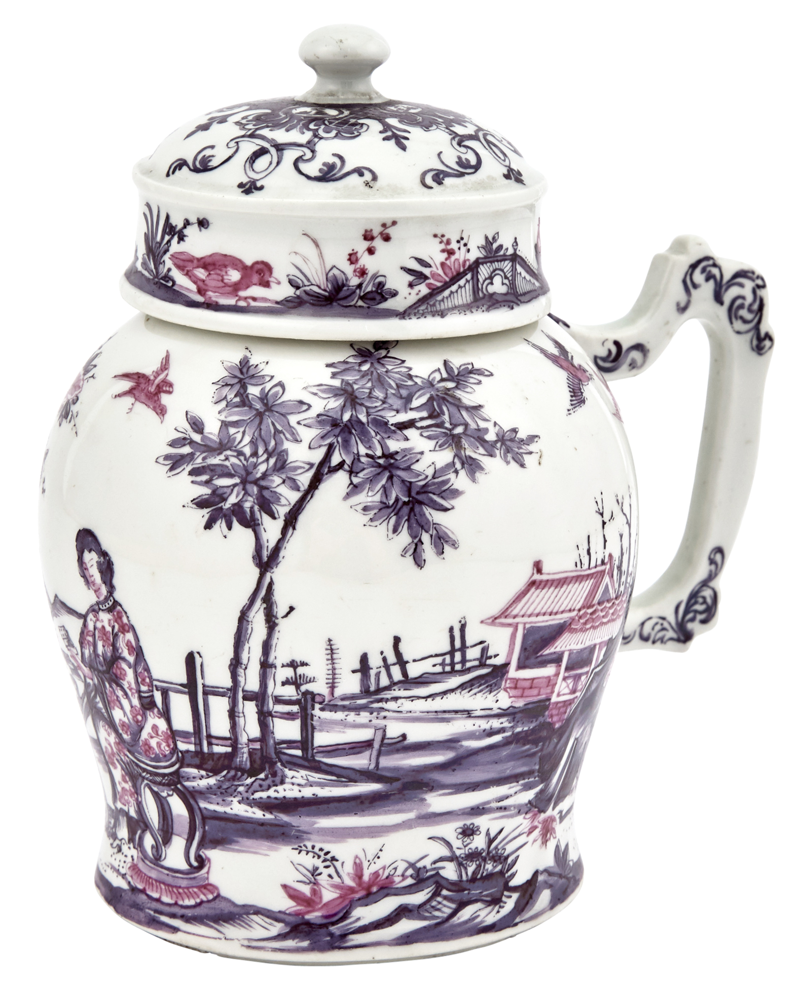 Lot image - Vienna (du Paquier) Porcelain Tankard and Cover