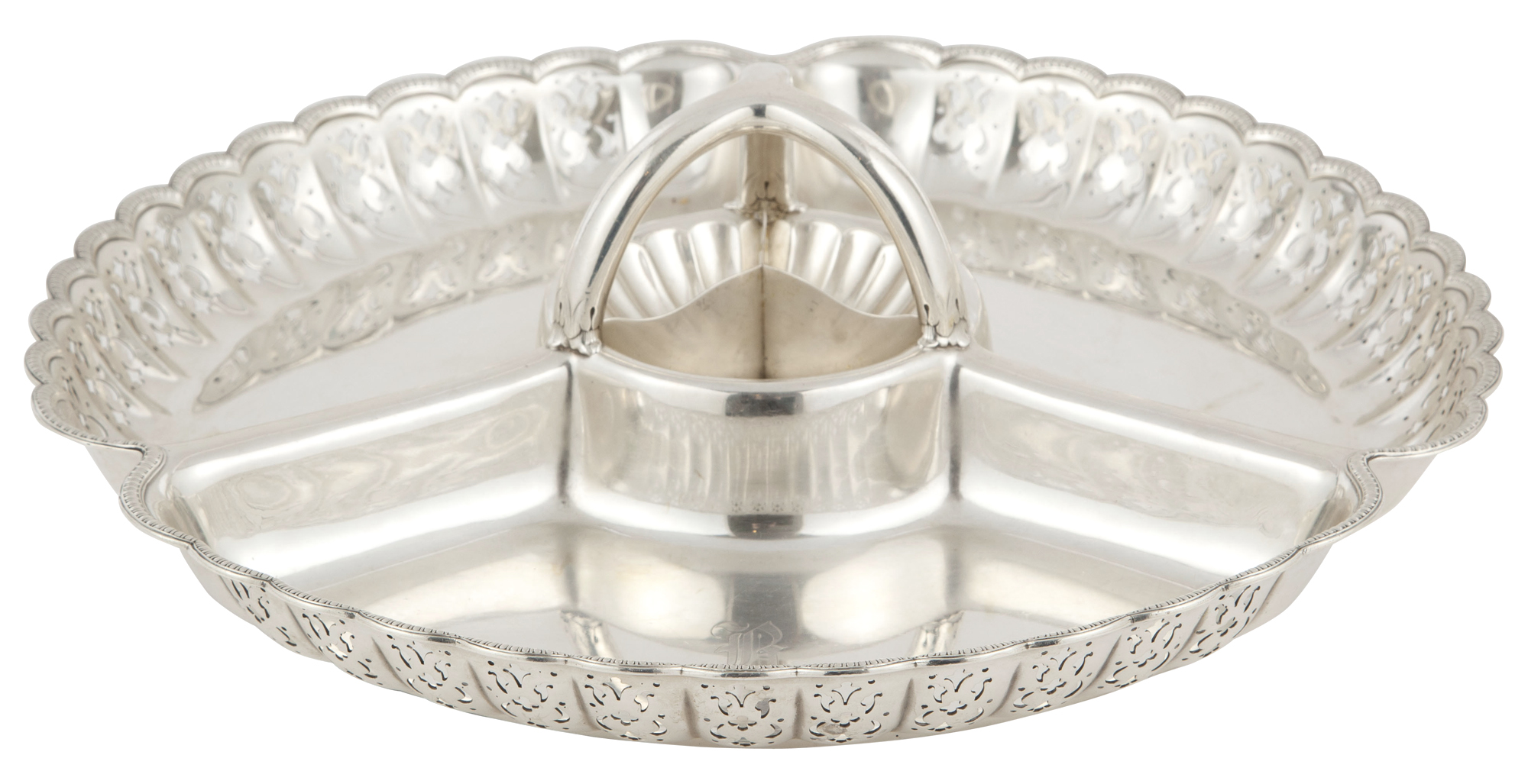 Lot image - Tiffany & Co. Sterling Silver Hors dOeuvres Tray