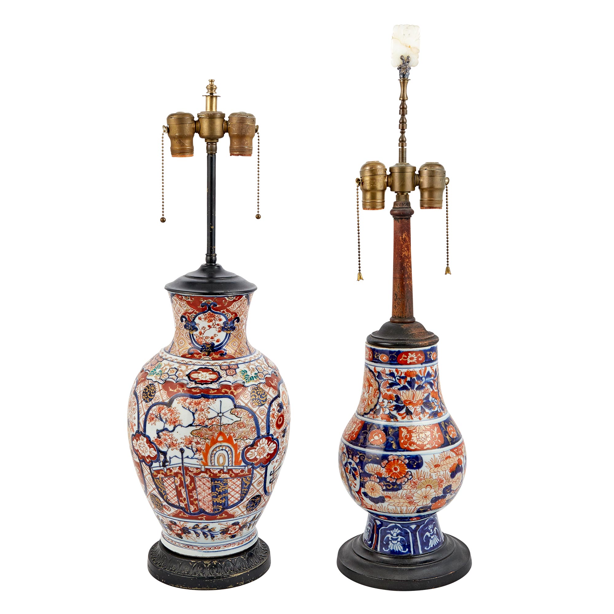 Lot image - Two Japanese Imari Porcelain Vases