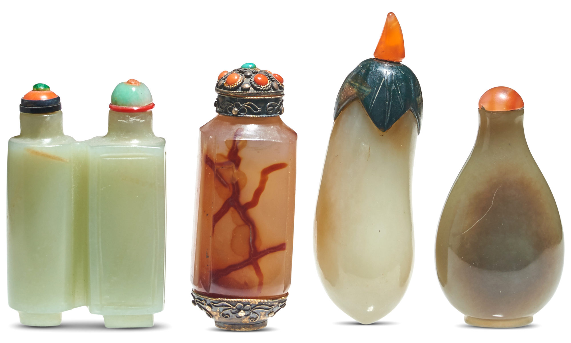 Lot image - Group of Four Chinese Snuff Bottles