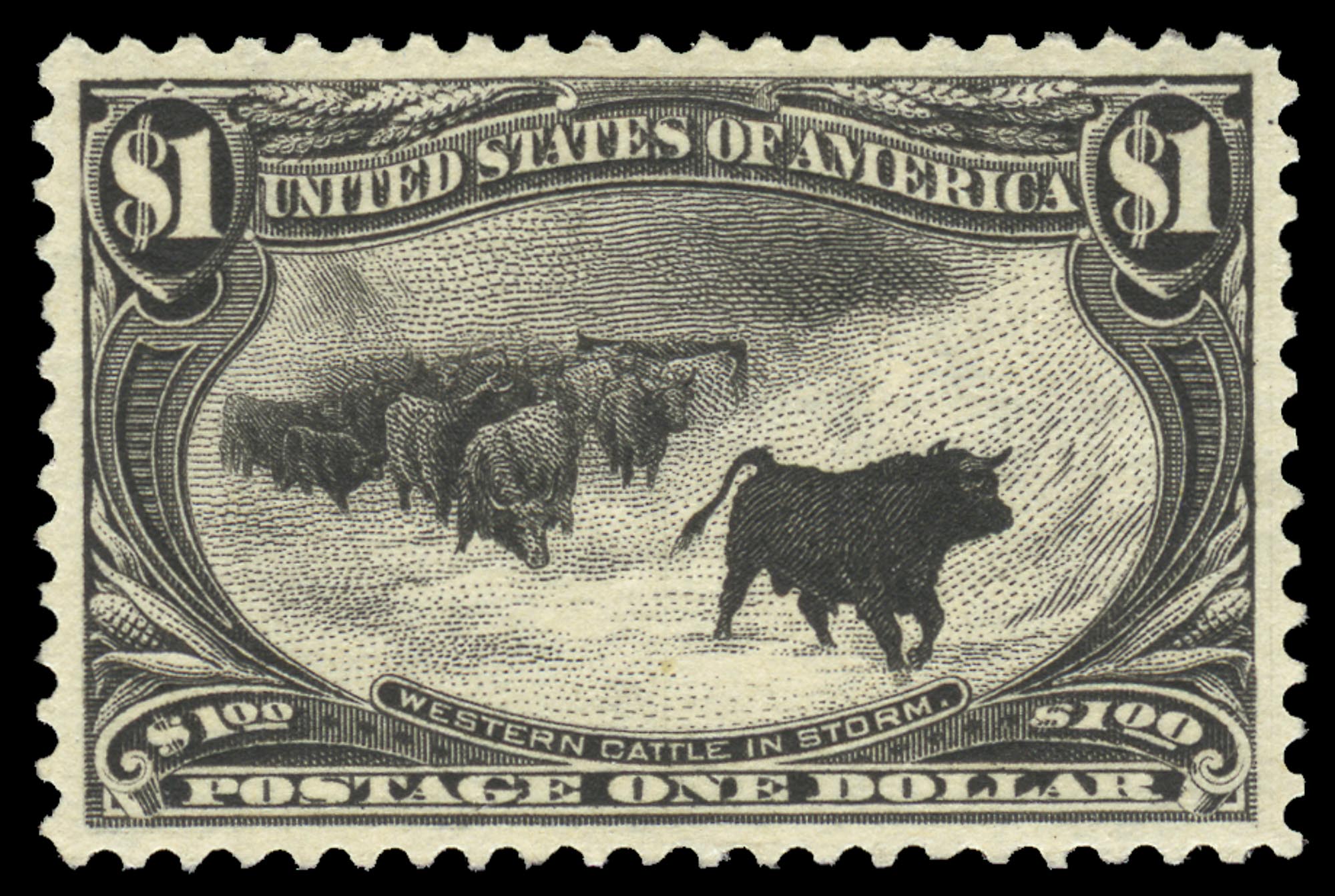 Lot image - United States 1898 $1 Black, Scott 292