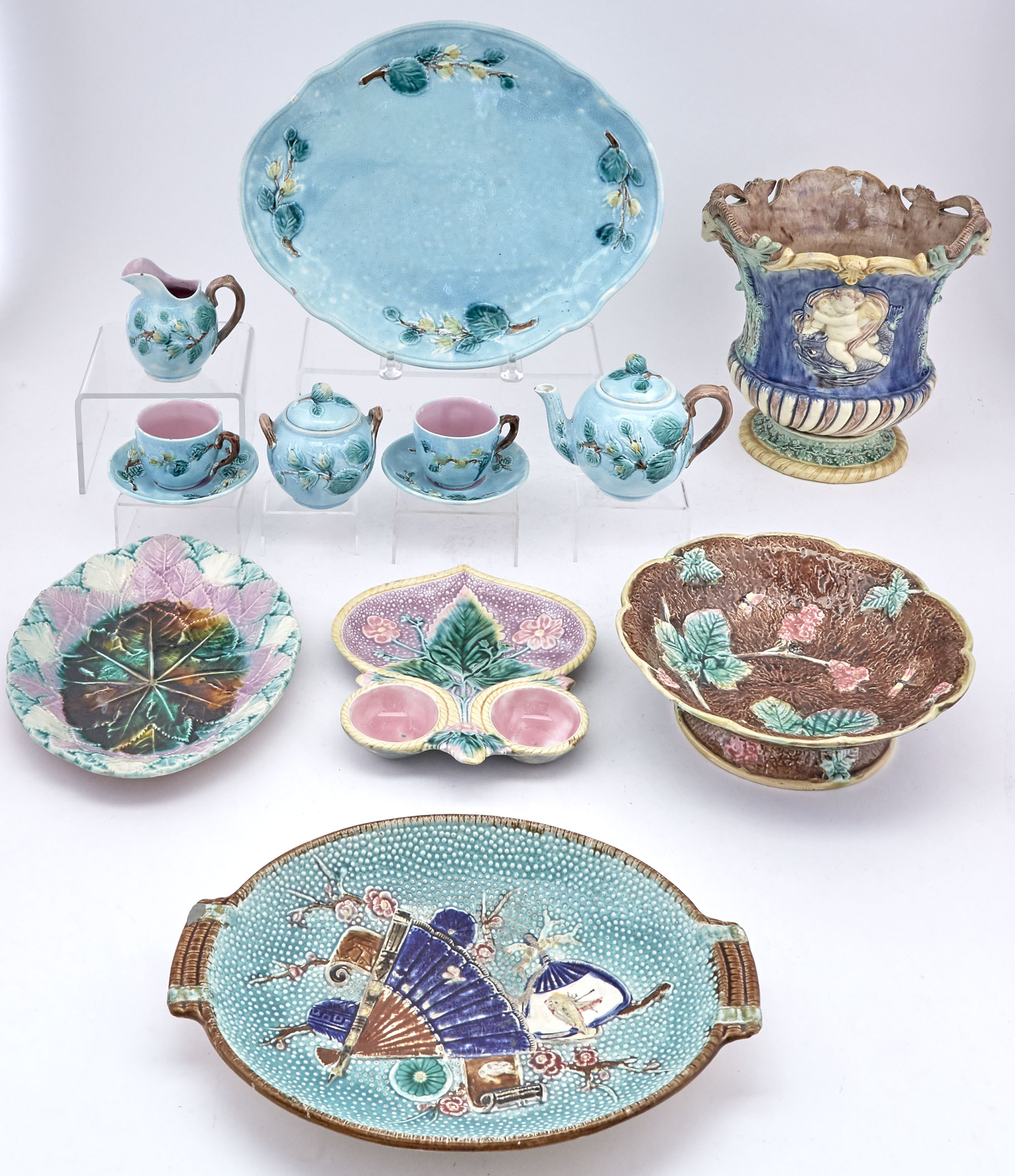 Lot image - Group of Majolica Articles