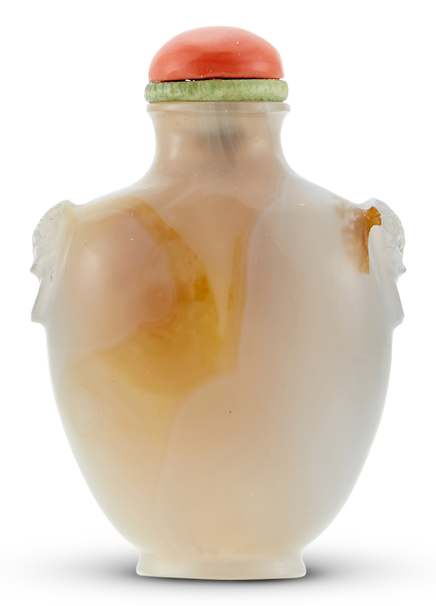Lot image - A Chinese Agate Snuff Bottle