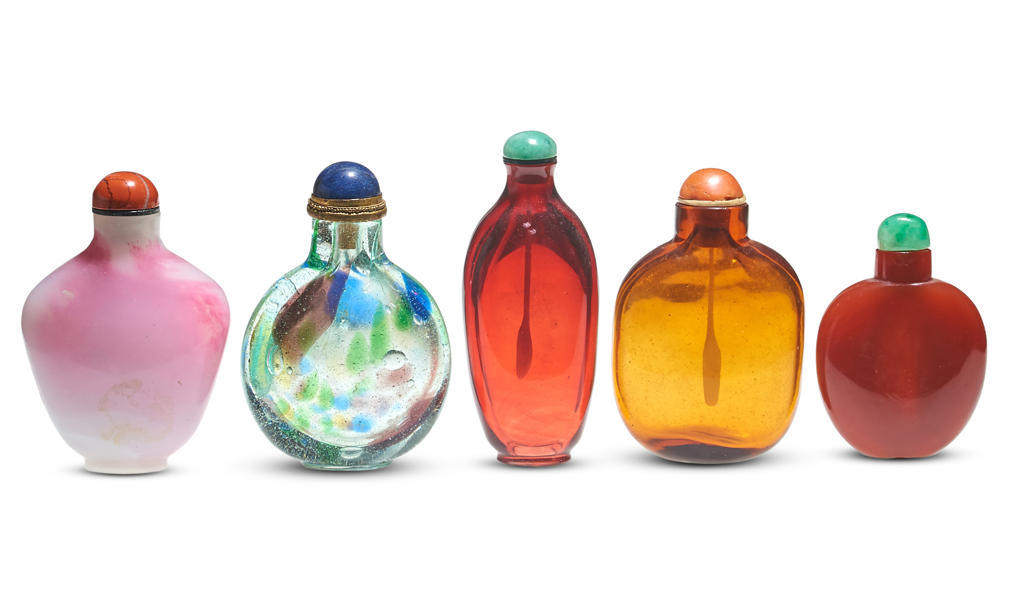 Lot image - Group of Five Snuff Bottles