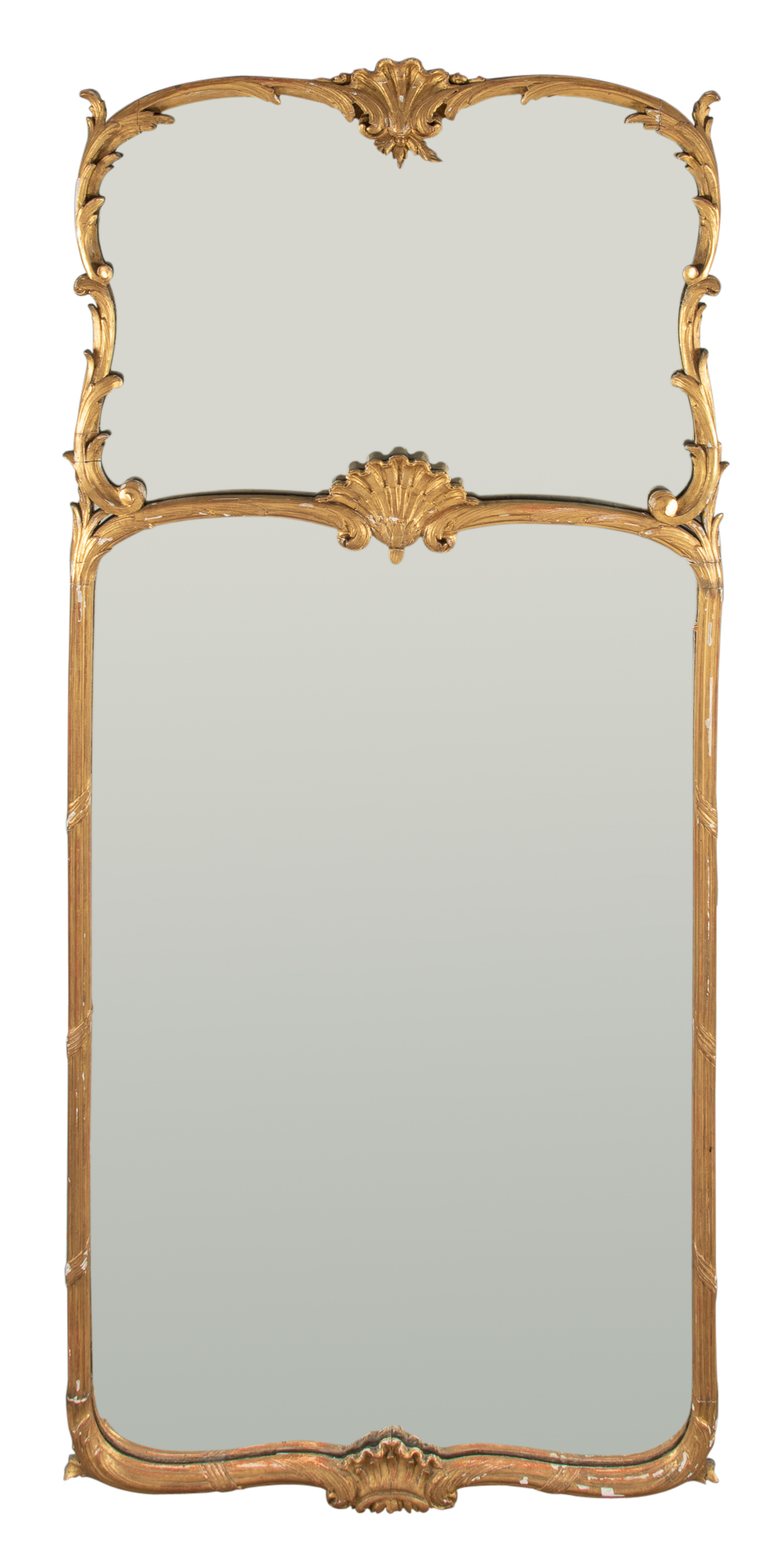 Lot image - Louis XVI Style Painted and Parcel-Gilt Mirror