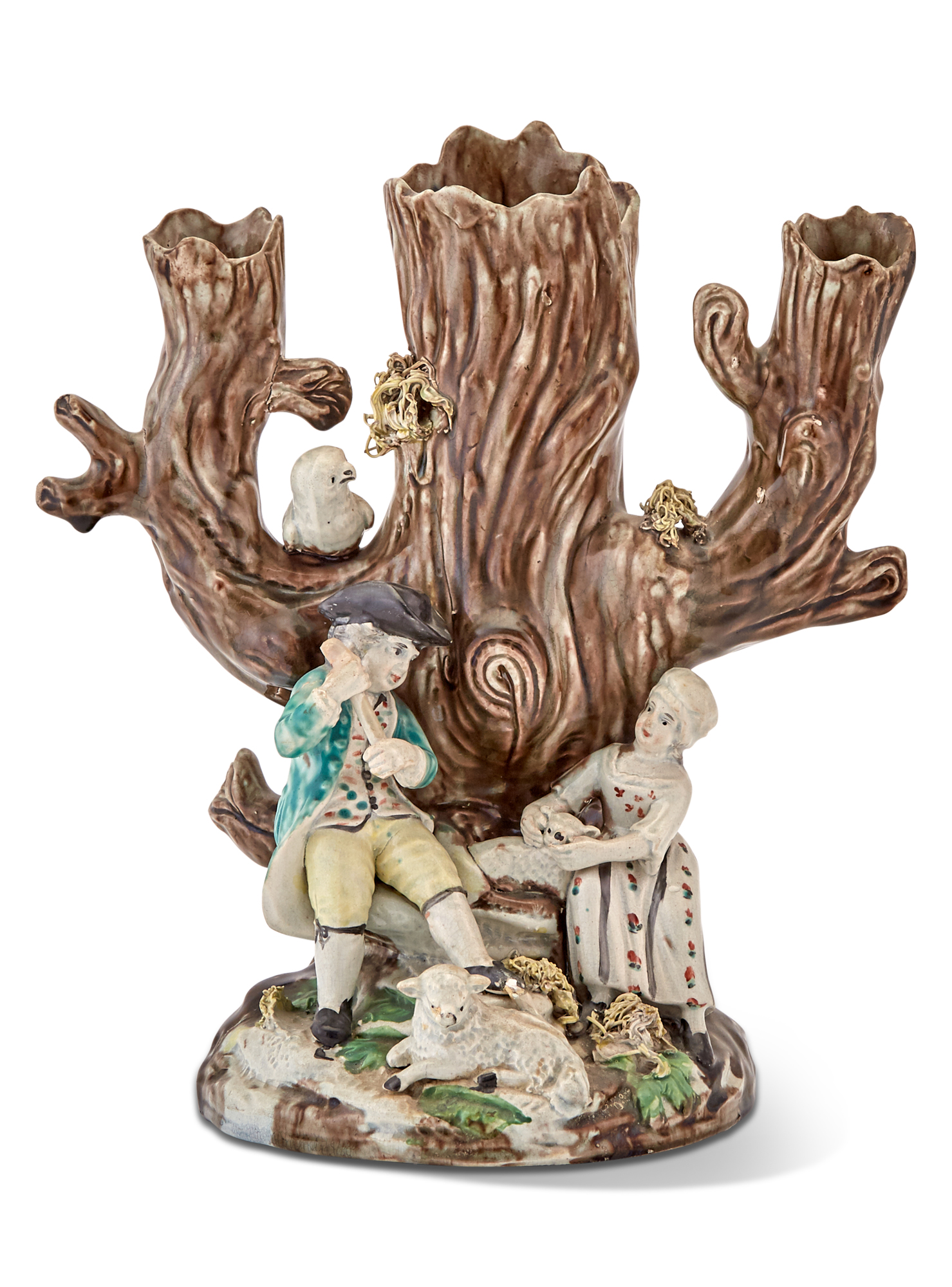 Lot image - Staffordshire Pottery Figural Group