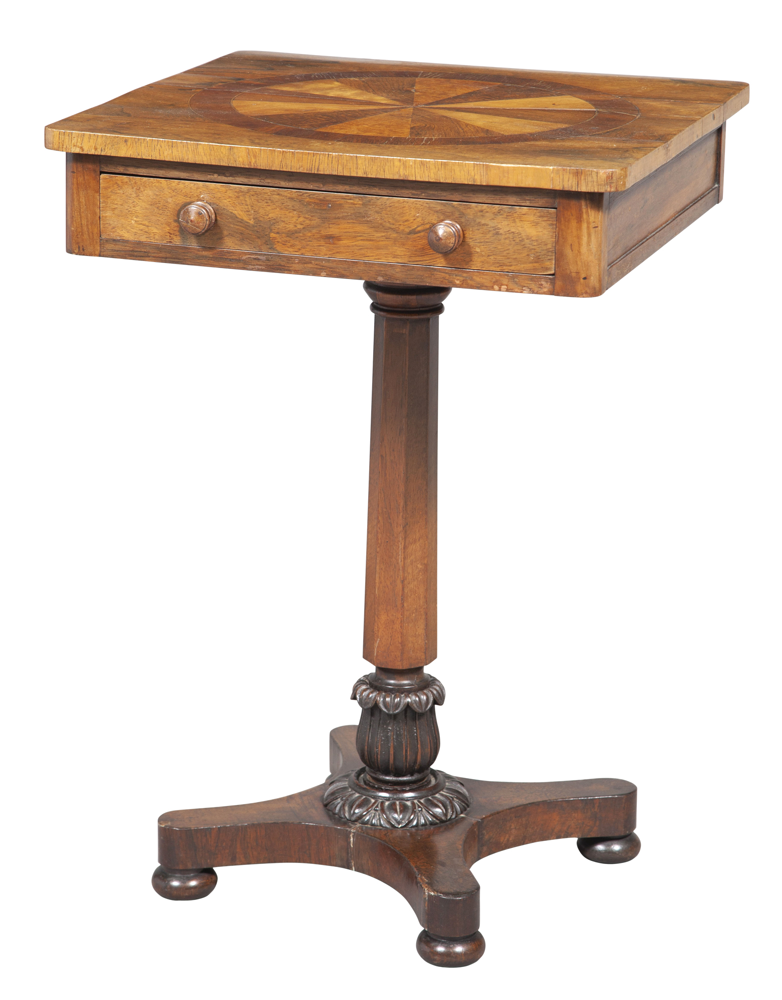 Lot image - Regency Walnut and Parquetry Side Table