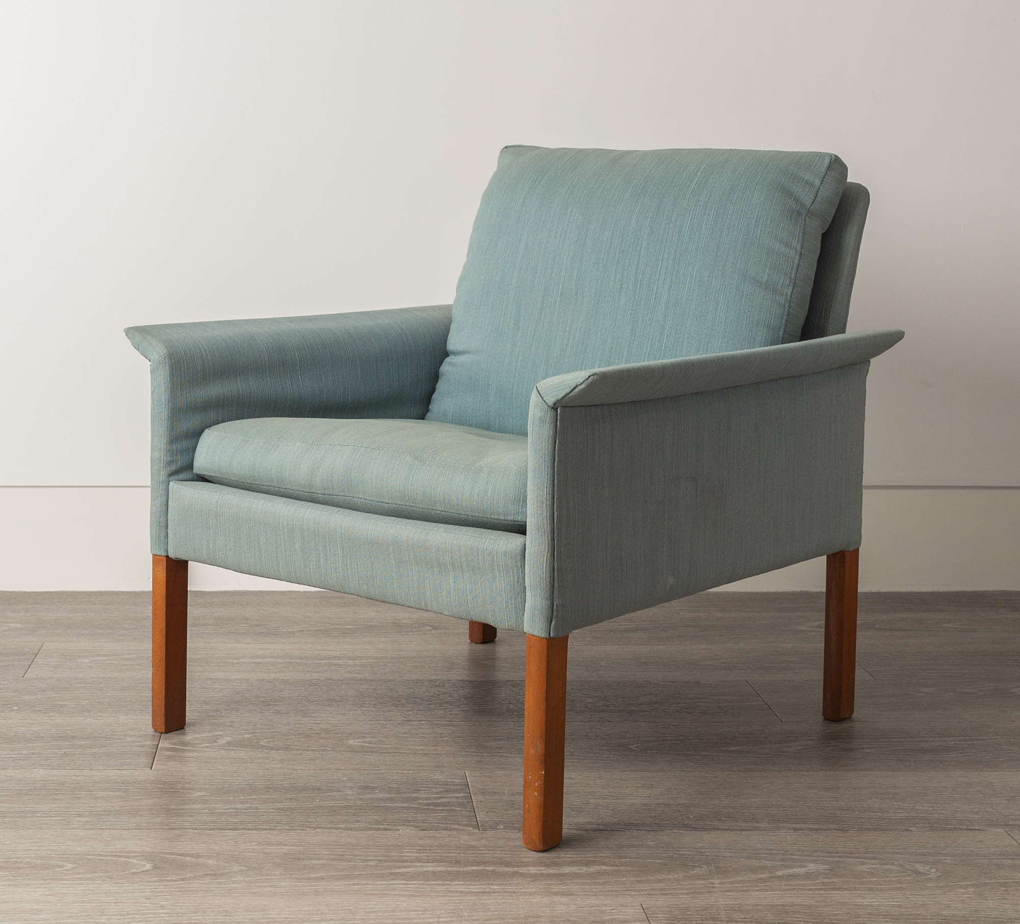 Lot image - Upholstered Teak Armchair